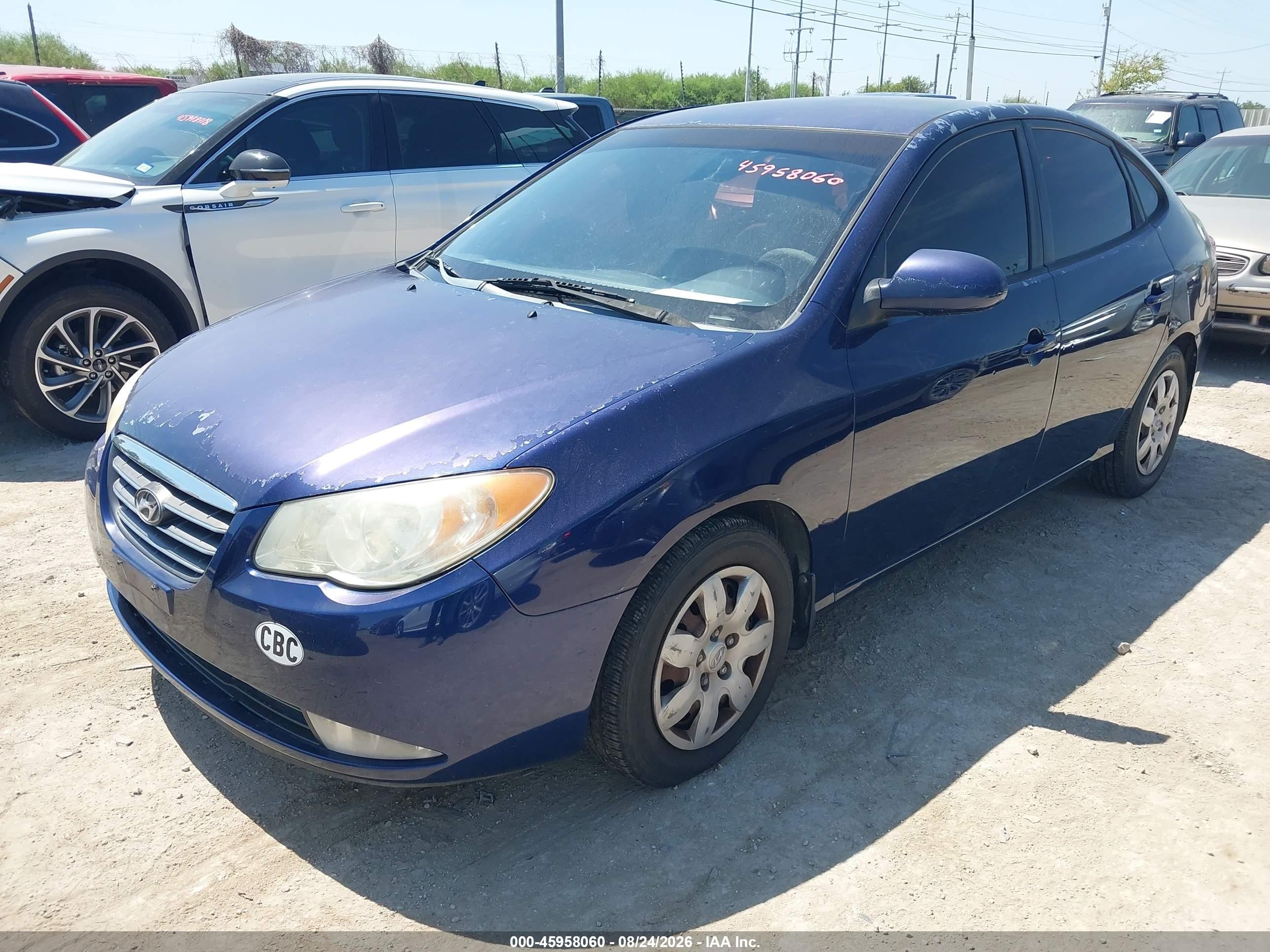 2007 Hyundai Elantra Gls/ltd/se Blue vin: KMHDU46DX7U037918