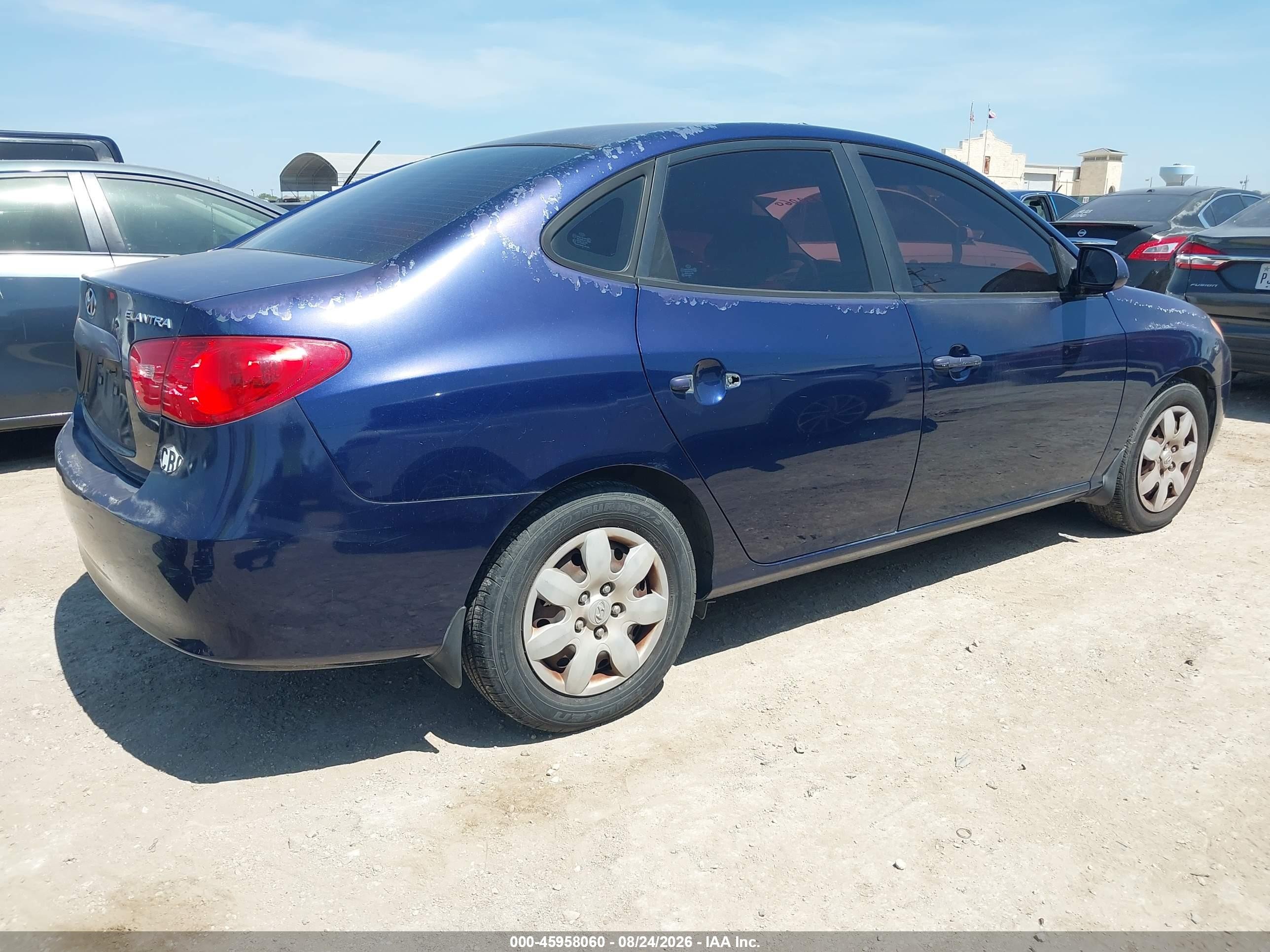 2007 Hyundai Elantra Gls/ltd/se Blue vin: KMHDU46DX7U037918