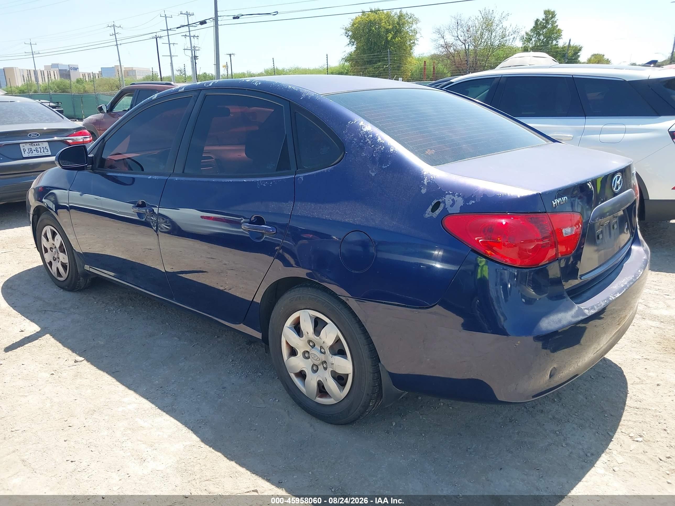 2007 Hyundai Elantra Gls/ltd/se Blue vin: KMHDU46DX7U037918