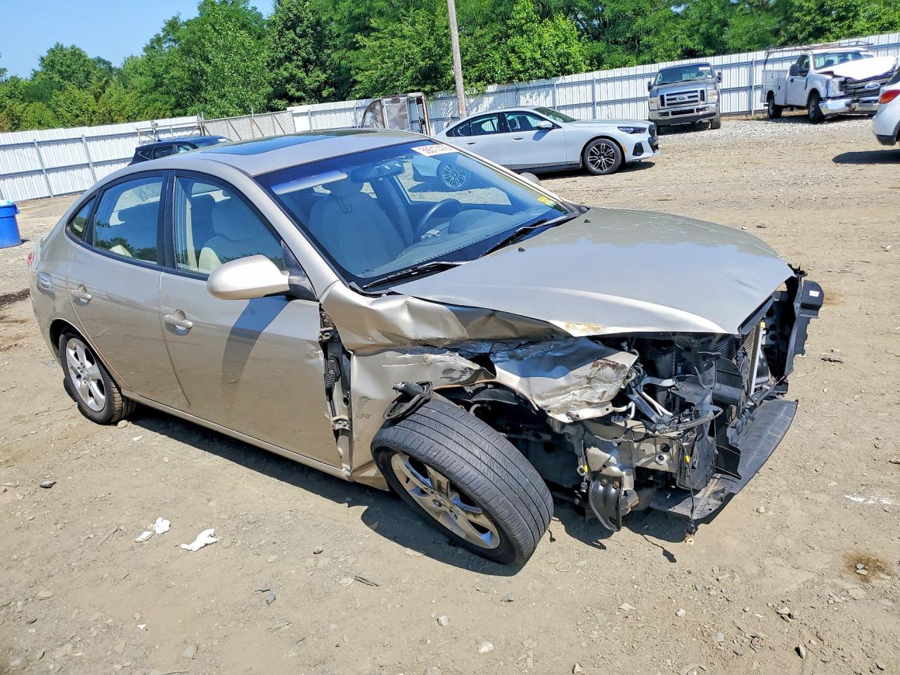 2007 Hyundai Elantra Gls Tan vin: KMHDU46DX7U074533