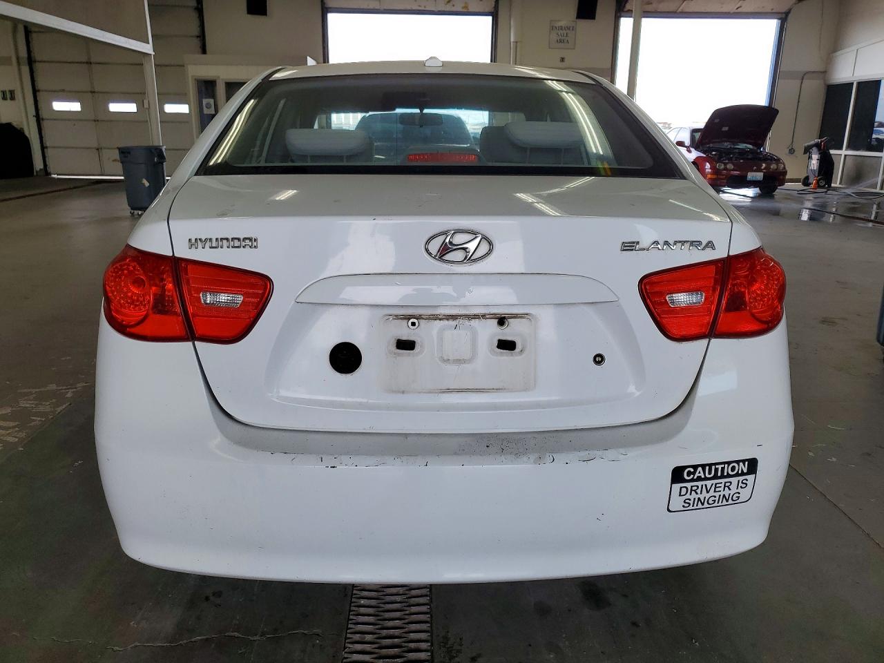 2007 Hyundai Elantra Gls White vin: KMHDU46DX7U132396