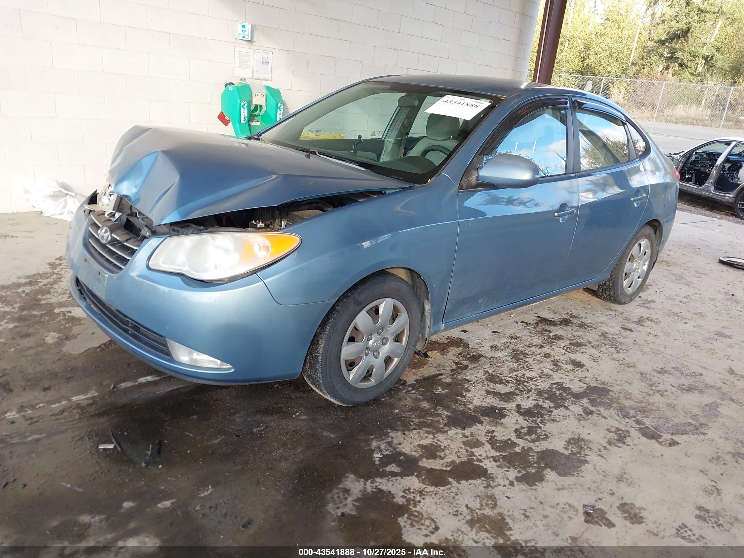 2007 Hyundai Elantra Gls/limited/se Light Blue vin: KMHDU46DX7U138778