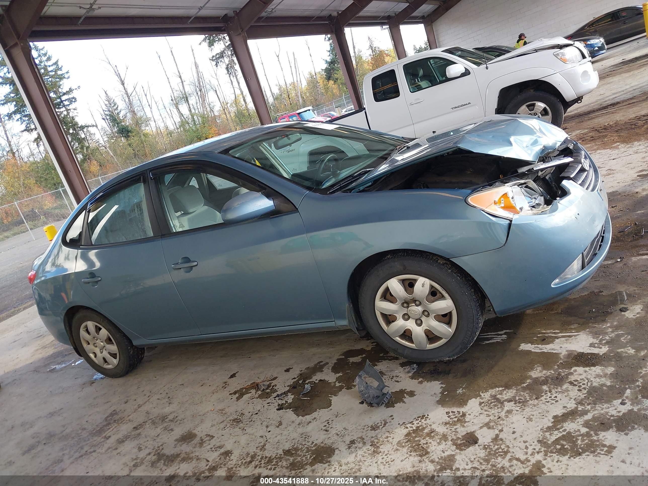 2007 Hyundai Elantra Gls/limited/se Light Blue vin: KMHDU46DX7U138778