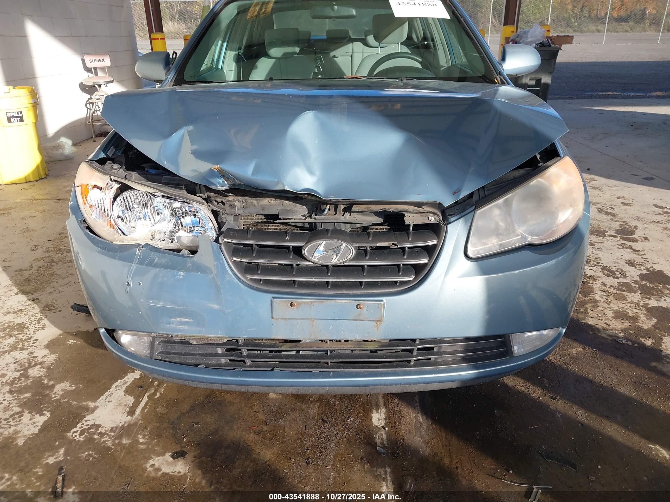 2007 Hyundai Elantra Gls/limited/se Light Blue vin: KMHDU46DX7U138778