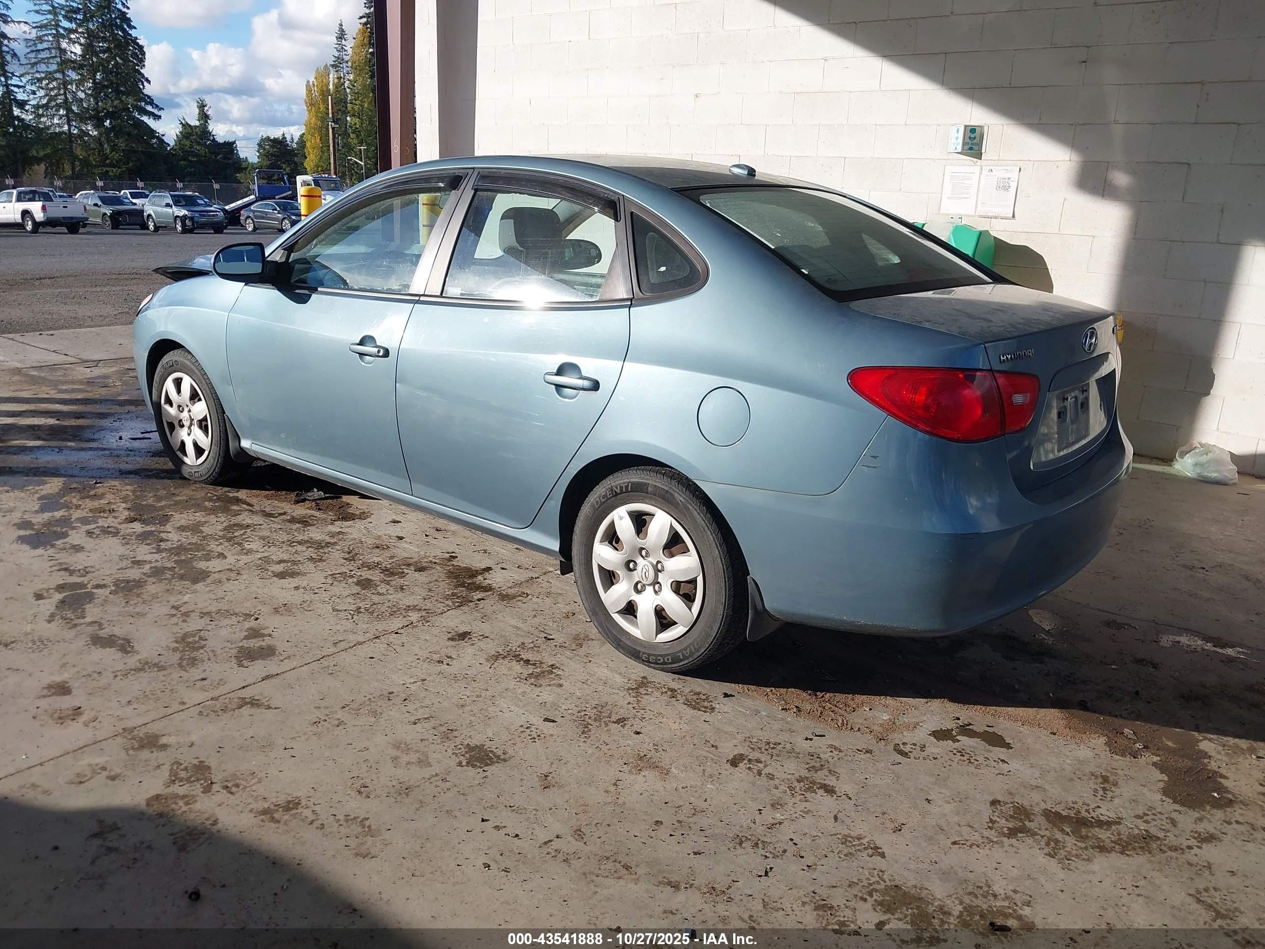 2007 Hyundai Elantra Gls/limited/se Light Blue vin: KMHDU46DX7U138778