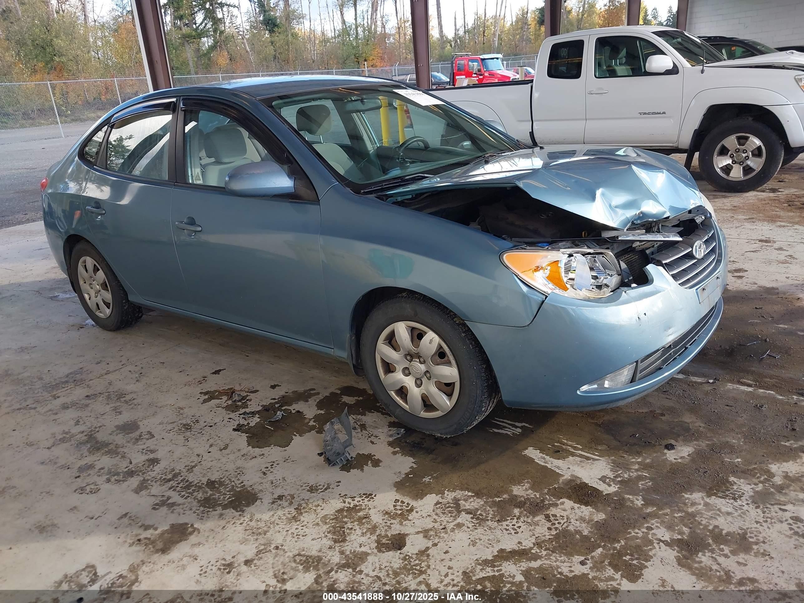 2007 Hyundai Elantra Gls/limited/se Light Blue vin: KMHDU46DX7U138778