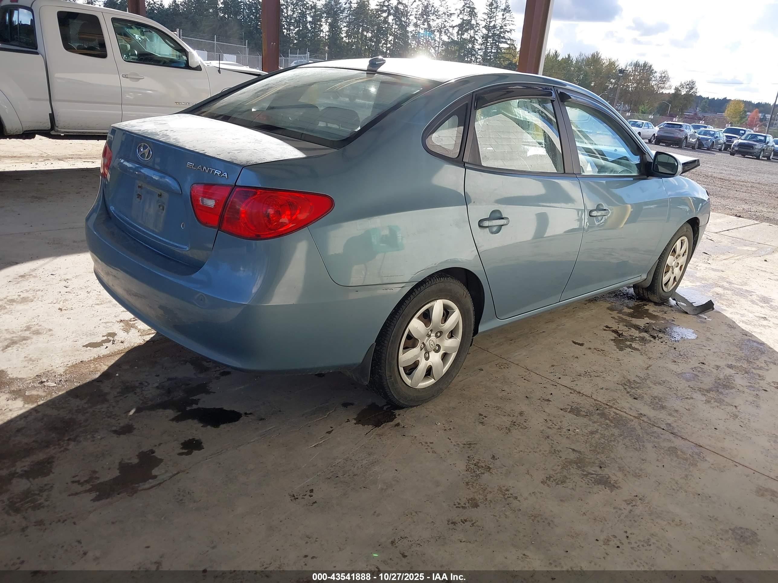 2007 Hyundai Elantra Gls/limited/se Light Blue vin: KMHDU46DX7U138778