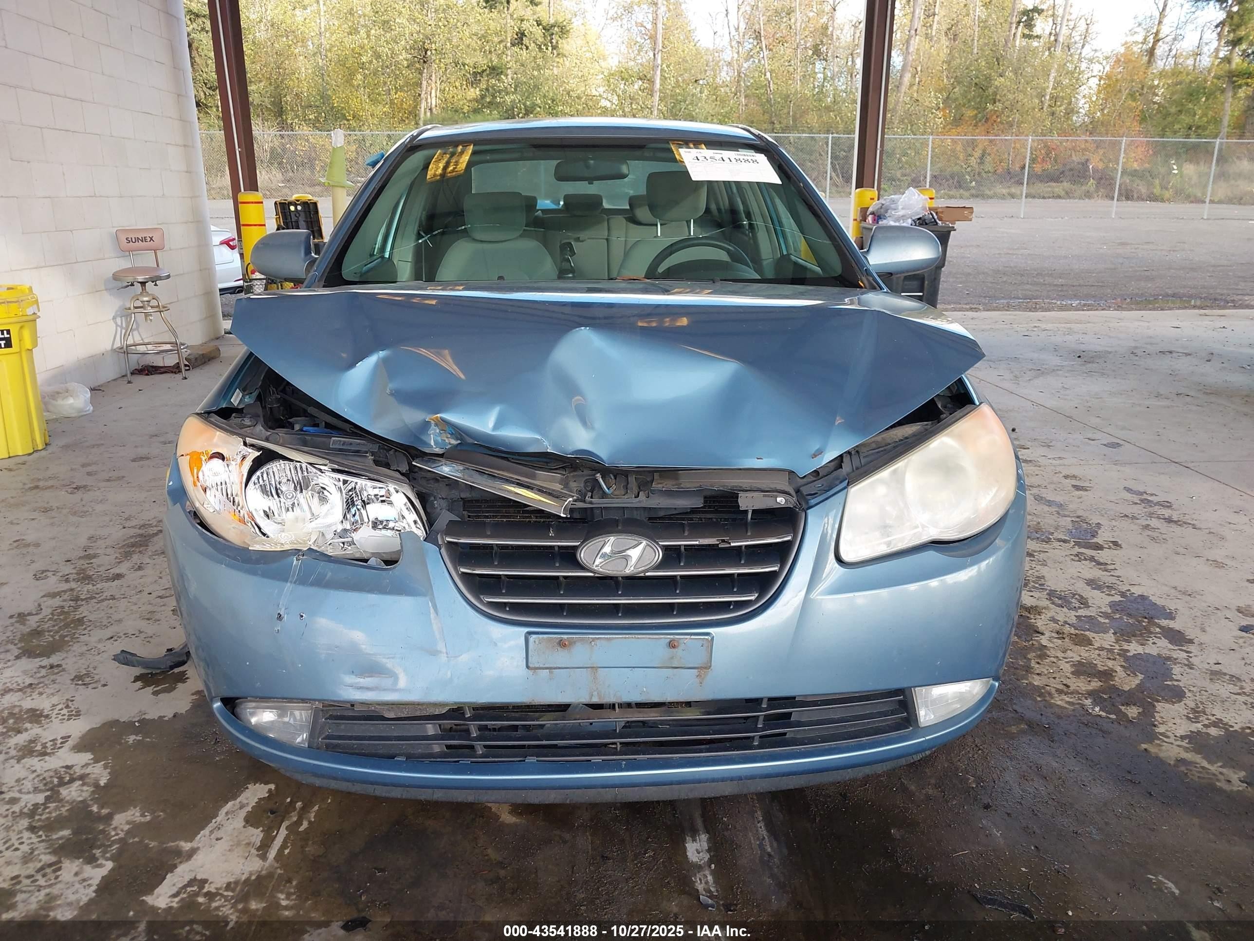 2007 Hyundai Elantra Gls/limited/se Light Blue vin: KMHDU46DX7U138778