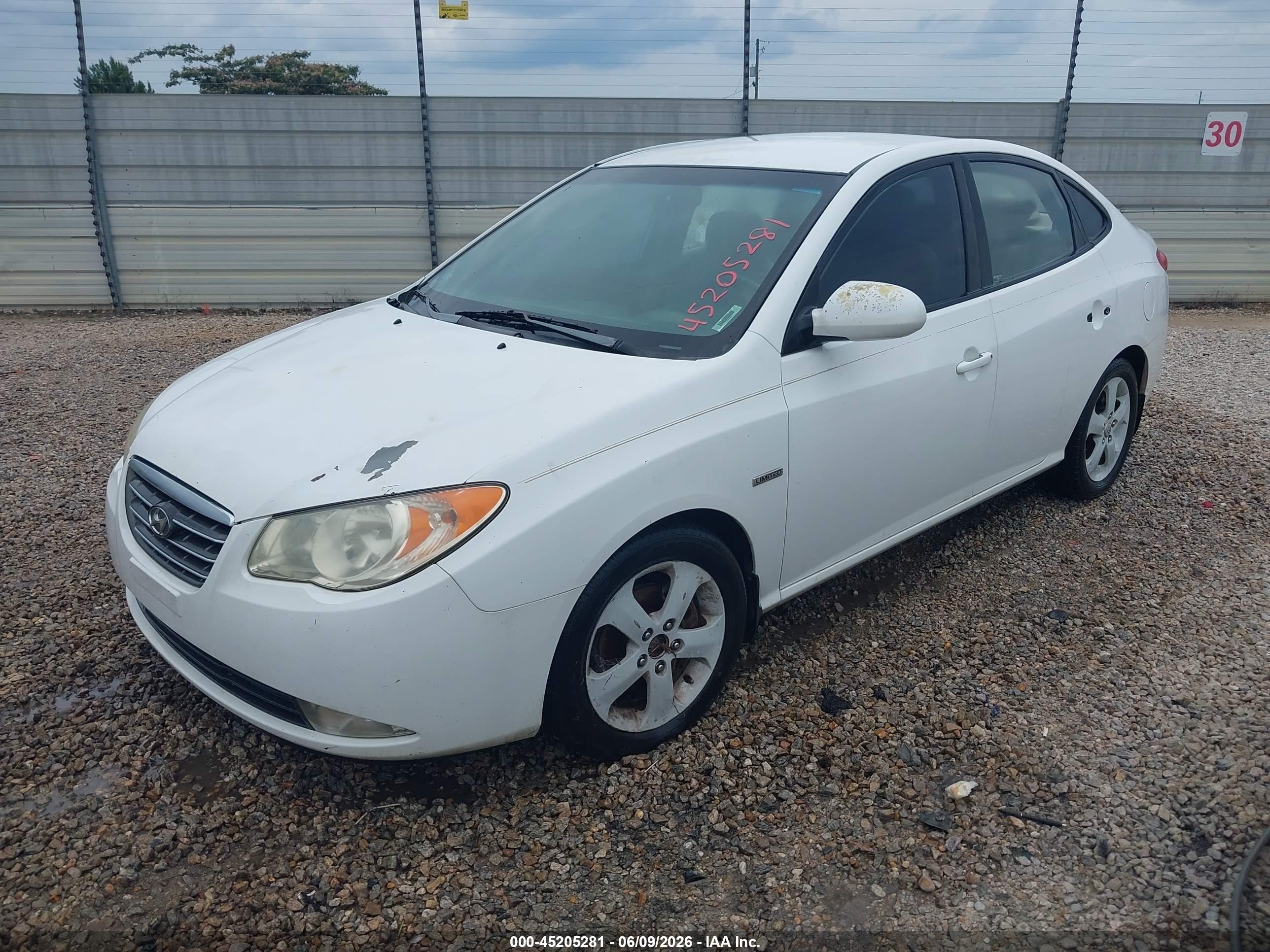2007 Hyundai Elantra Gls/limited/se White vin: KMHDU46DX7U165737