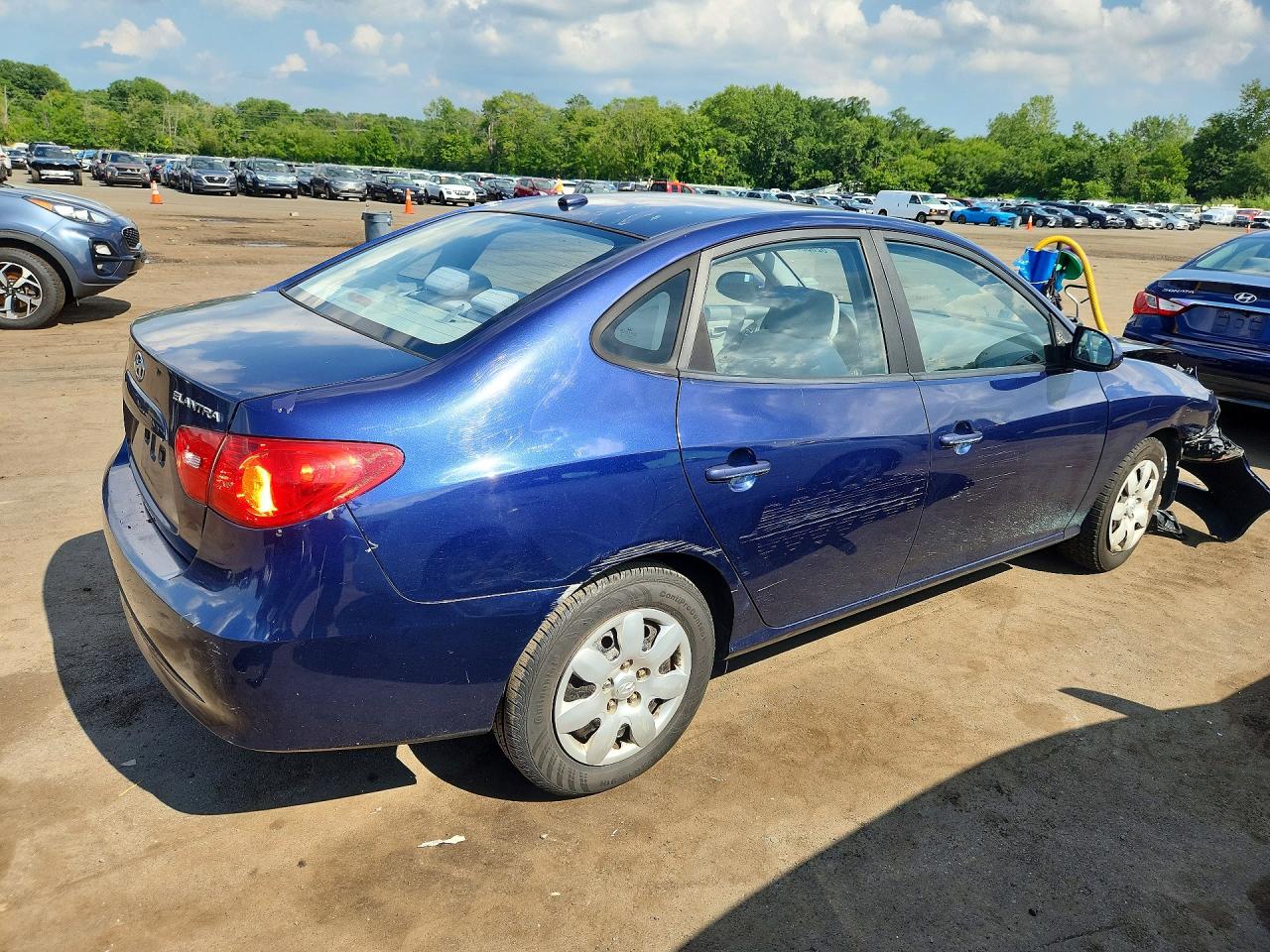 2007 Hyundai Elantra Gls Blue vin: KMHDU46DX7U179878