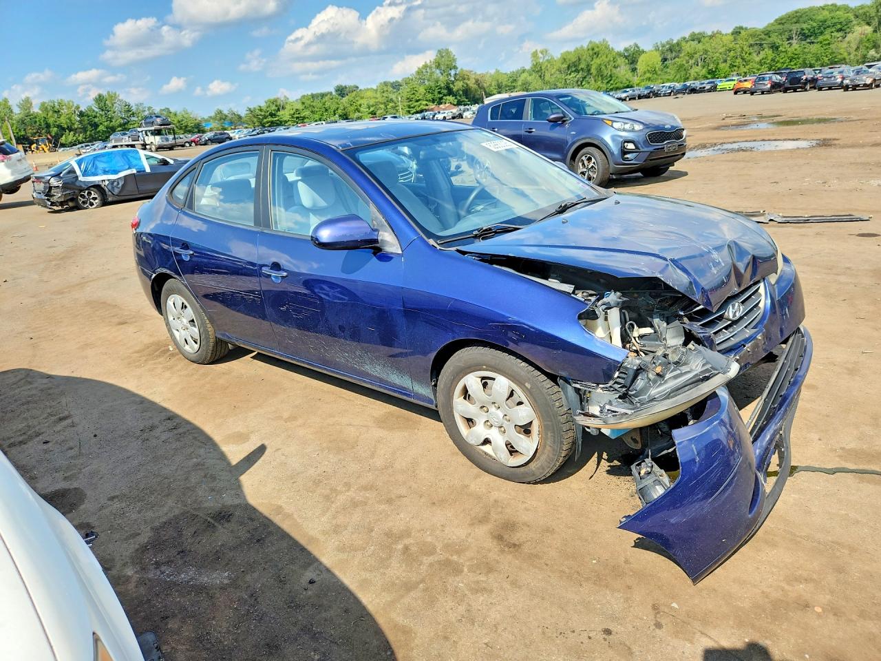 2007 Hyundai Elantra Gls Blue vin: KMHDU46DX7U179878