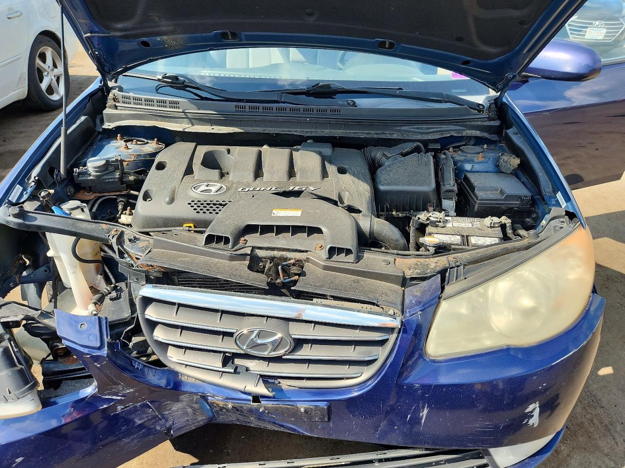 2007 Hyundai Elantra Gls Blue vin: KMHDU46DX7U179878