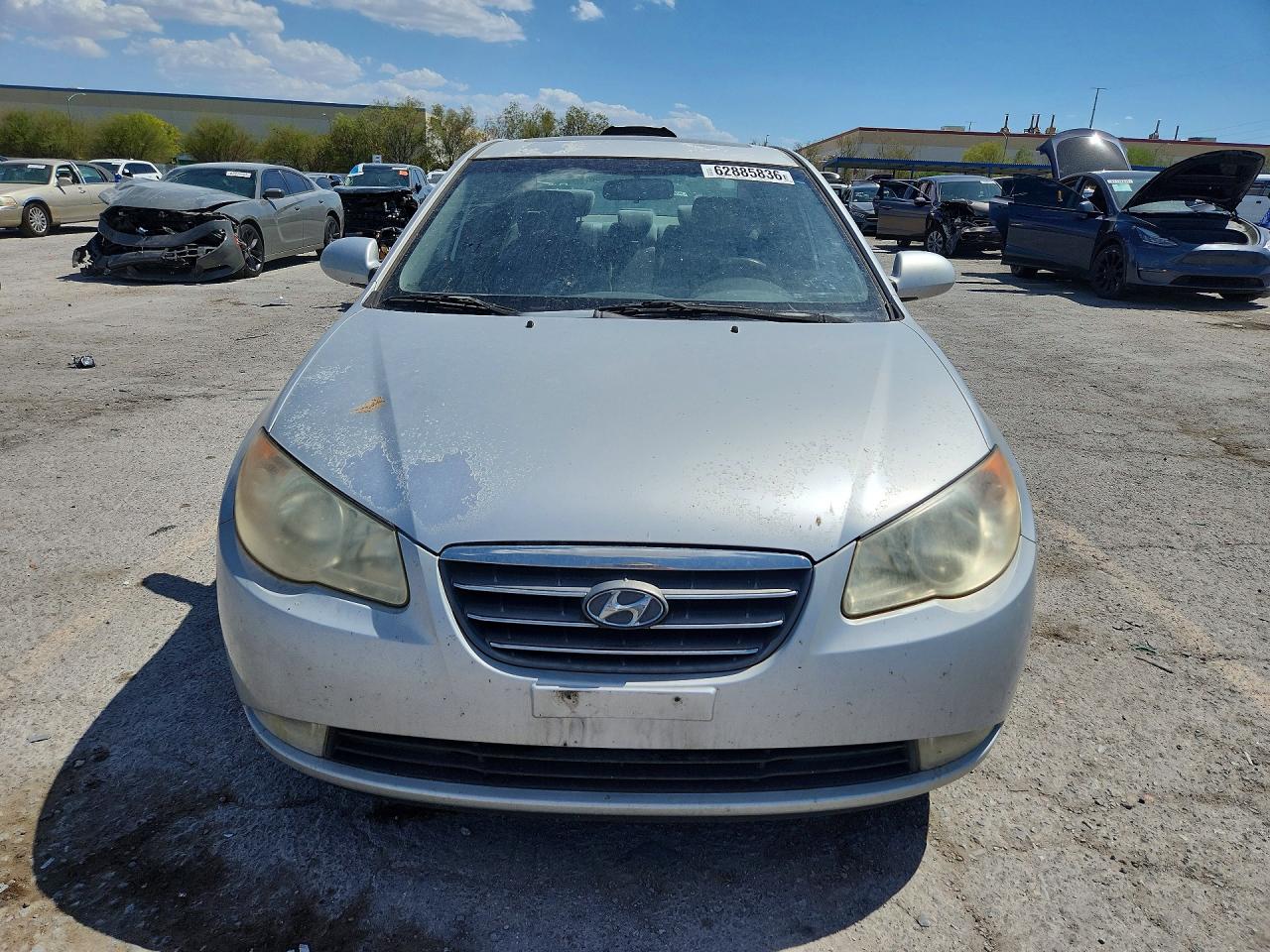 2007 Hyundai Elantra Gls Silver vin: KMHDU46DX7U220316