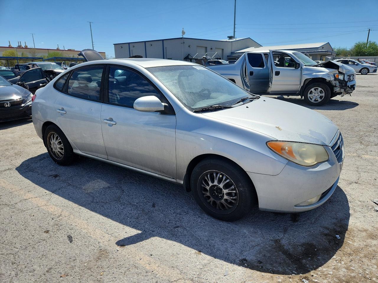 2007 Hyundai Elantra Gls Silver vin: KMHDU46DX7U220316