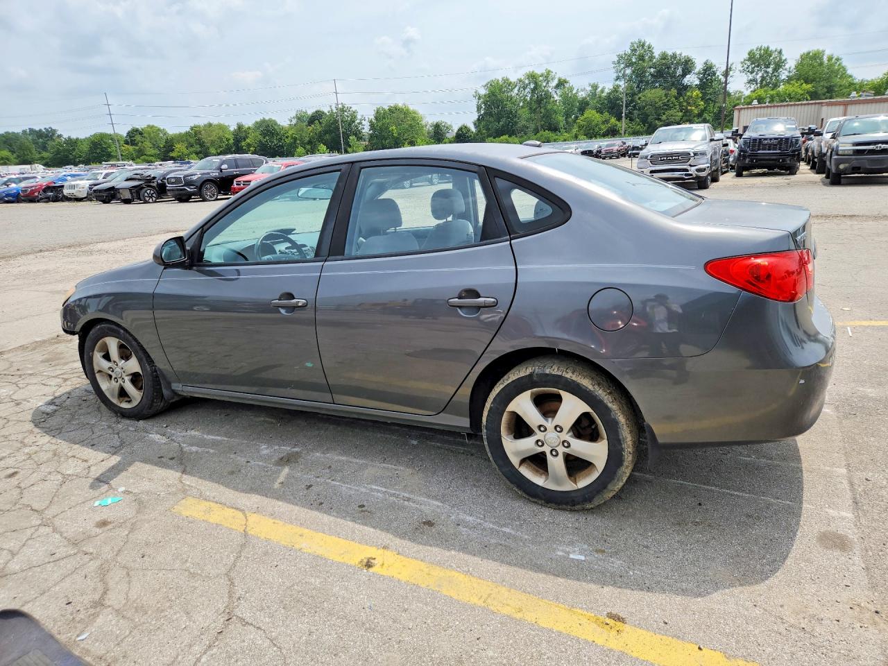 2007 Hyundai Elantra Gls Gray vin: KMHDU46DX7U225936