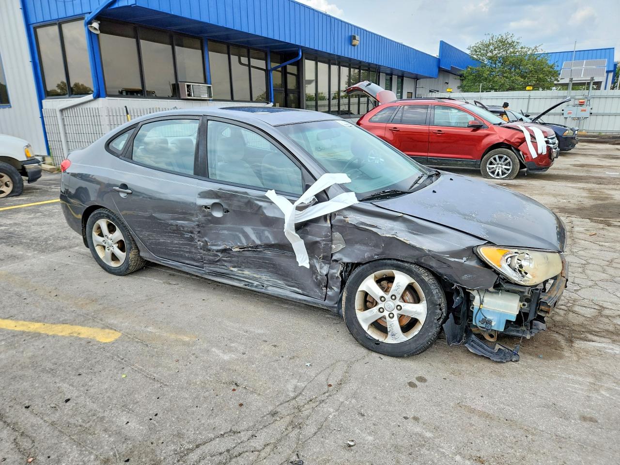 2007 Hyundai Elantra Gls Gray vin: KMHDU46DX7U225936