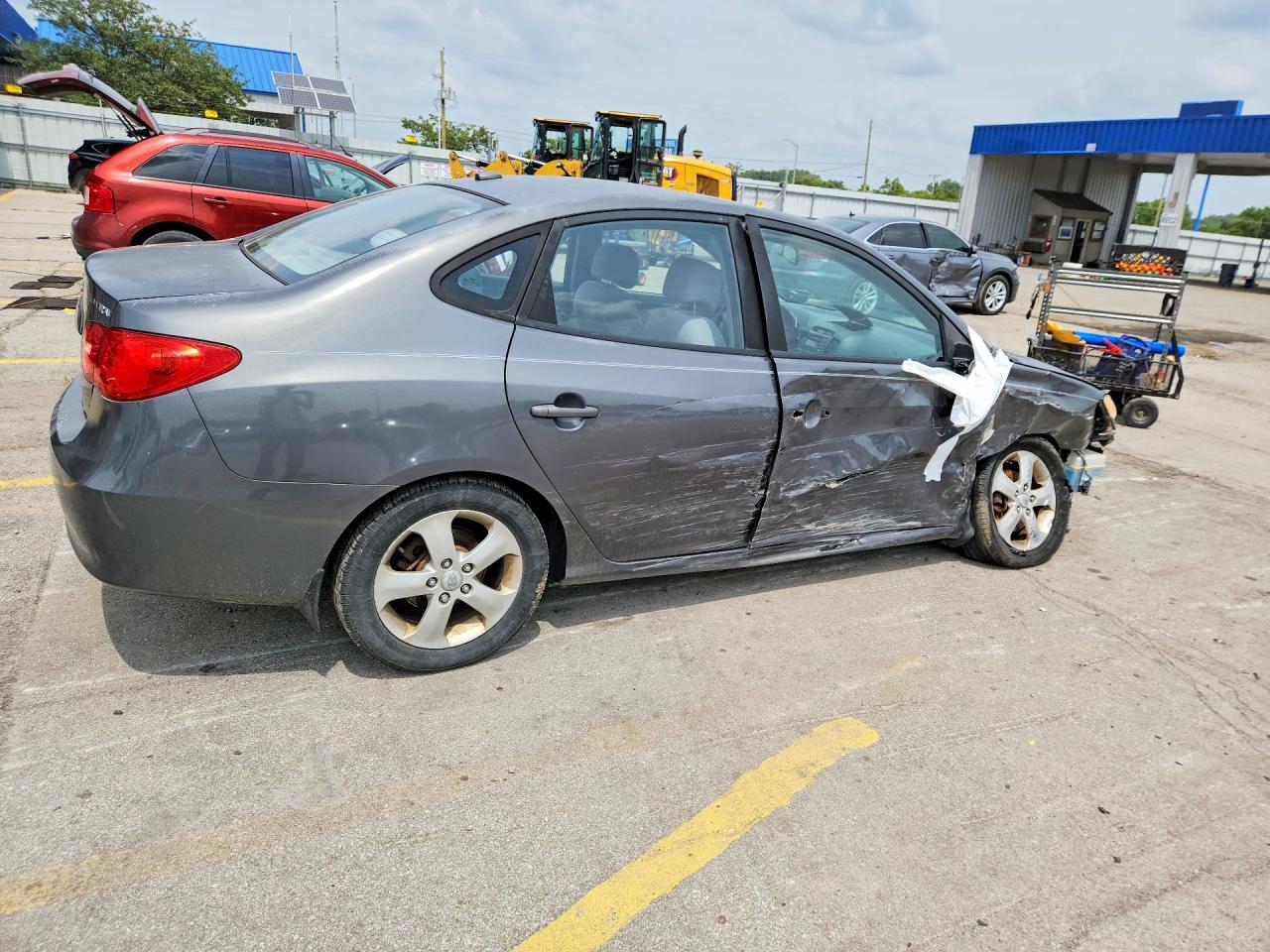 2007 Hyundai Elantra Gls Gray vin: KMHDU46DX7U225936