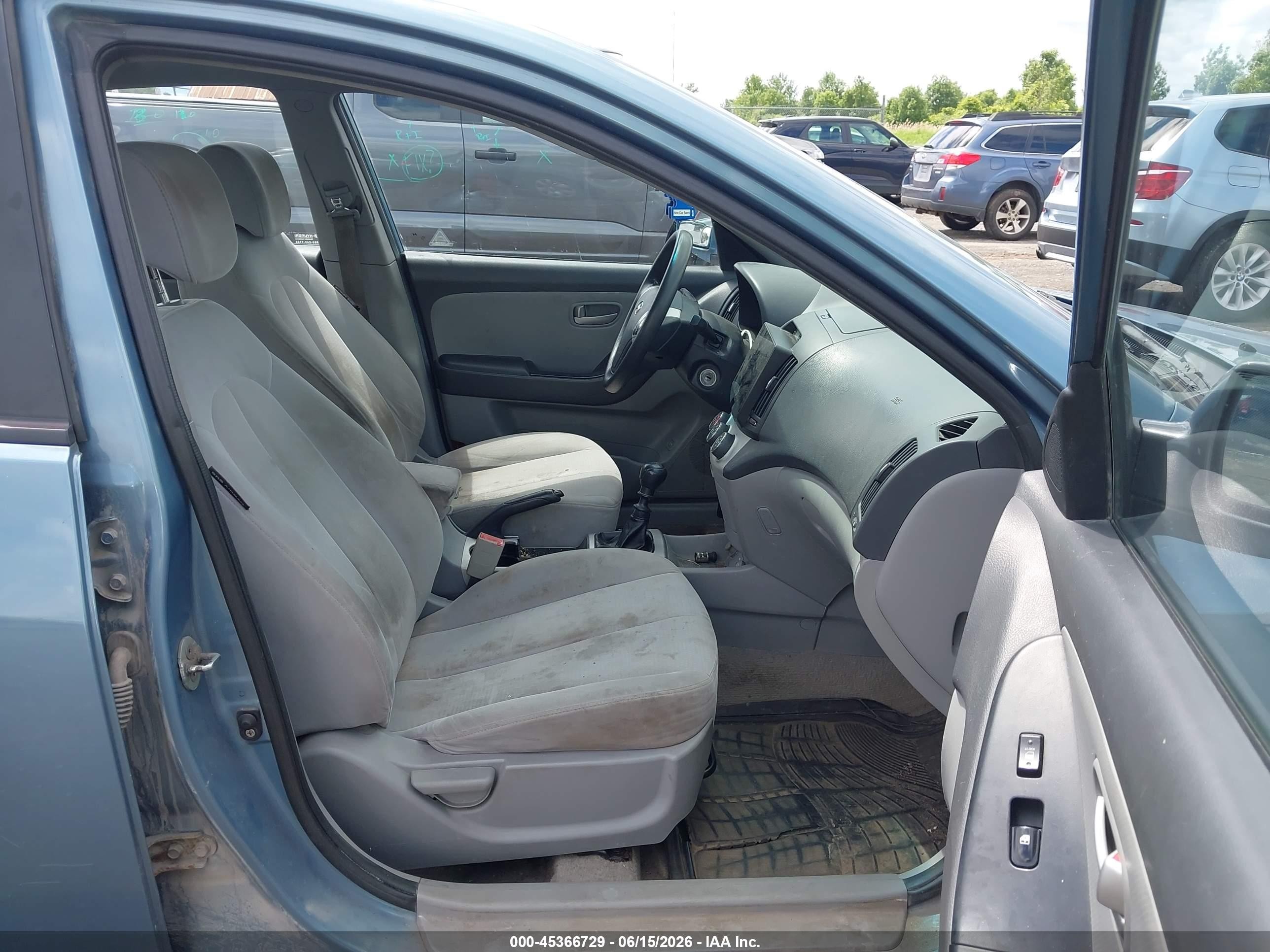 2007 Hyundai Elantra Gls/limited/ltd/se Синий vin: KMHDU46DX7U245491