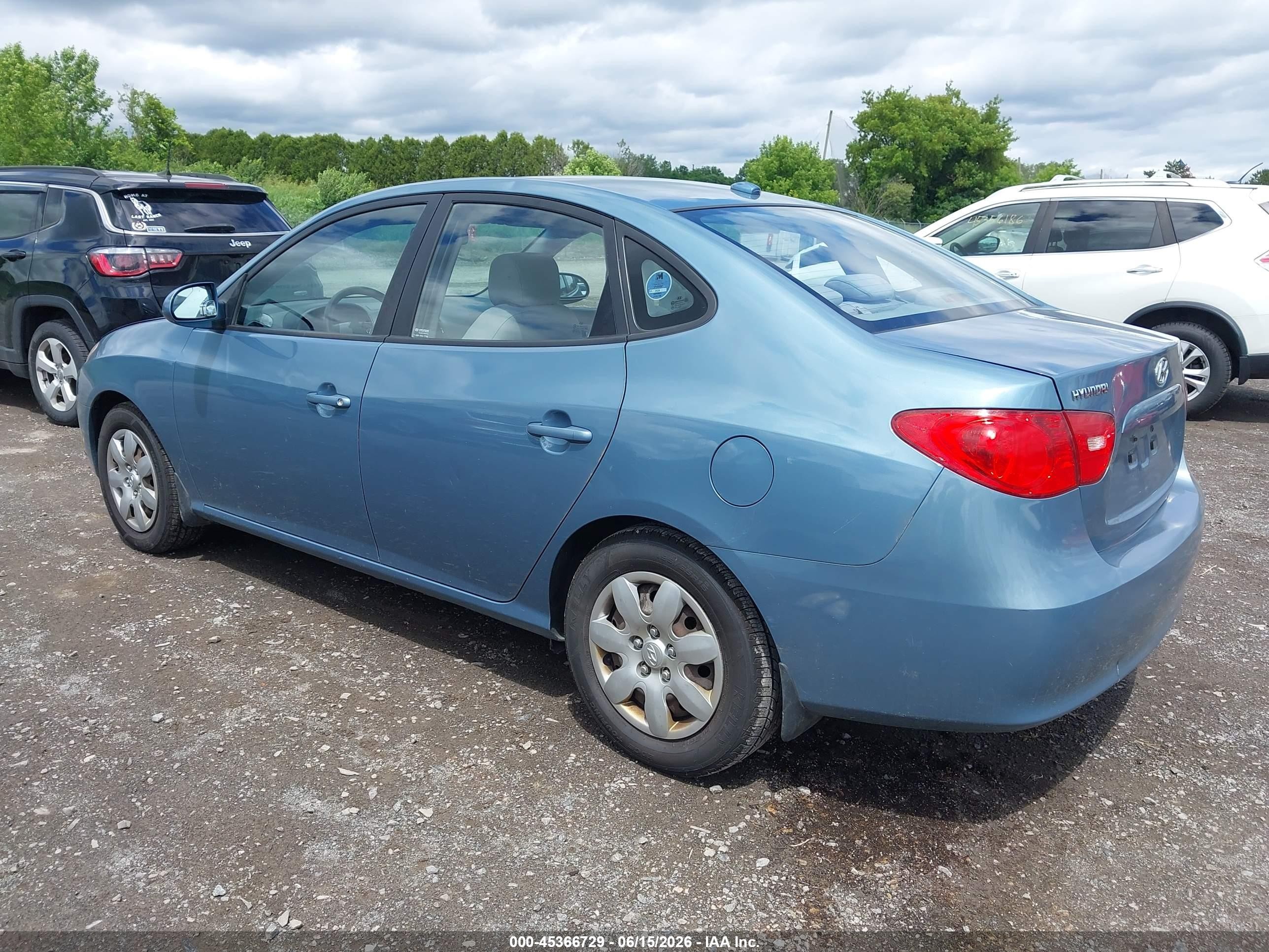 2007 Hyundai Elantra Gls/limited/ltd/se Синий vin: KMHDU46DX7U245491