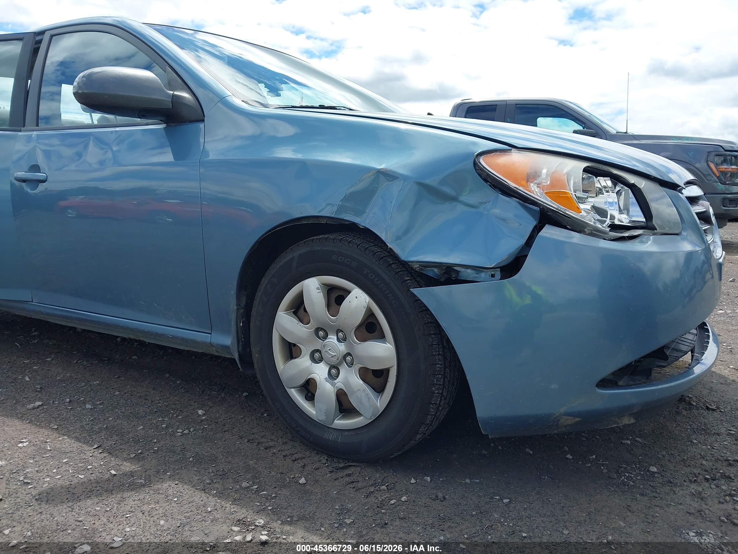 2007 Hyundai Elantra Gls/limited/ltd/se Синий vin: KMHDU46DX7U245491