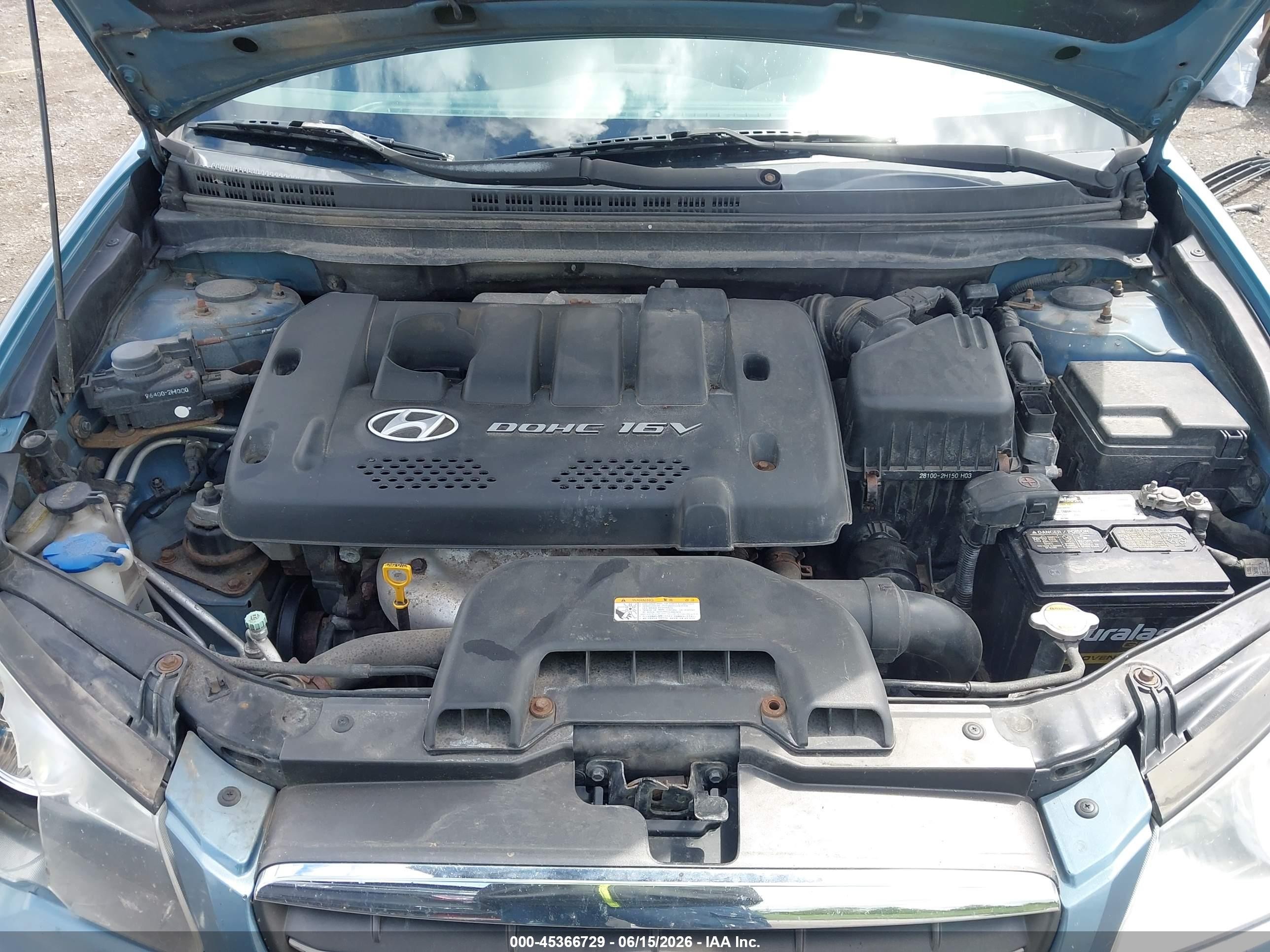 2007 Hyundai Elantra Gls/limited/ltd/se Синий vin: KMHDU46DX7U245491