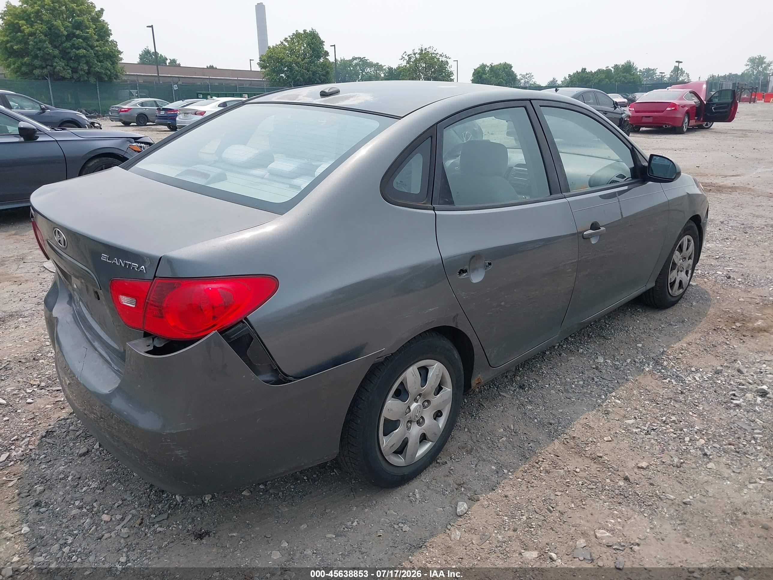 2008 Hyundai Elantra Gls/se Gray vin: KMHDU46DX8U284650