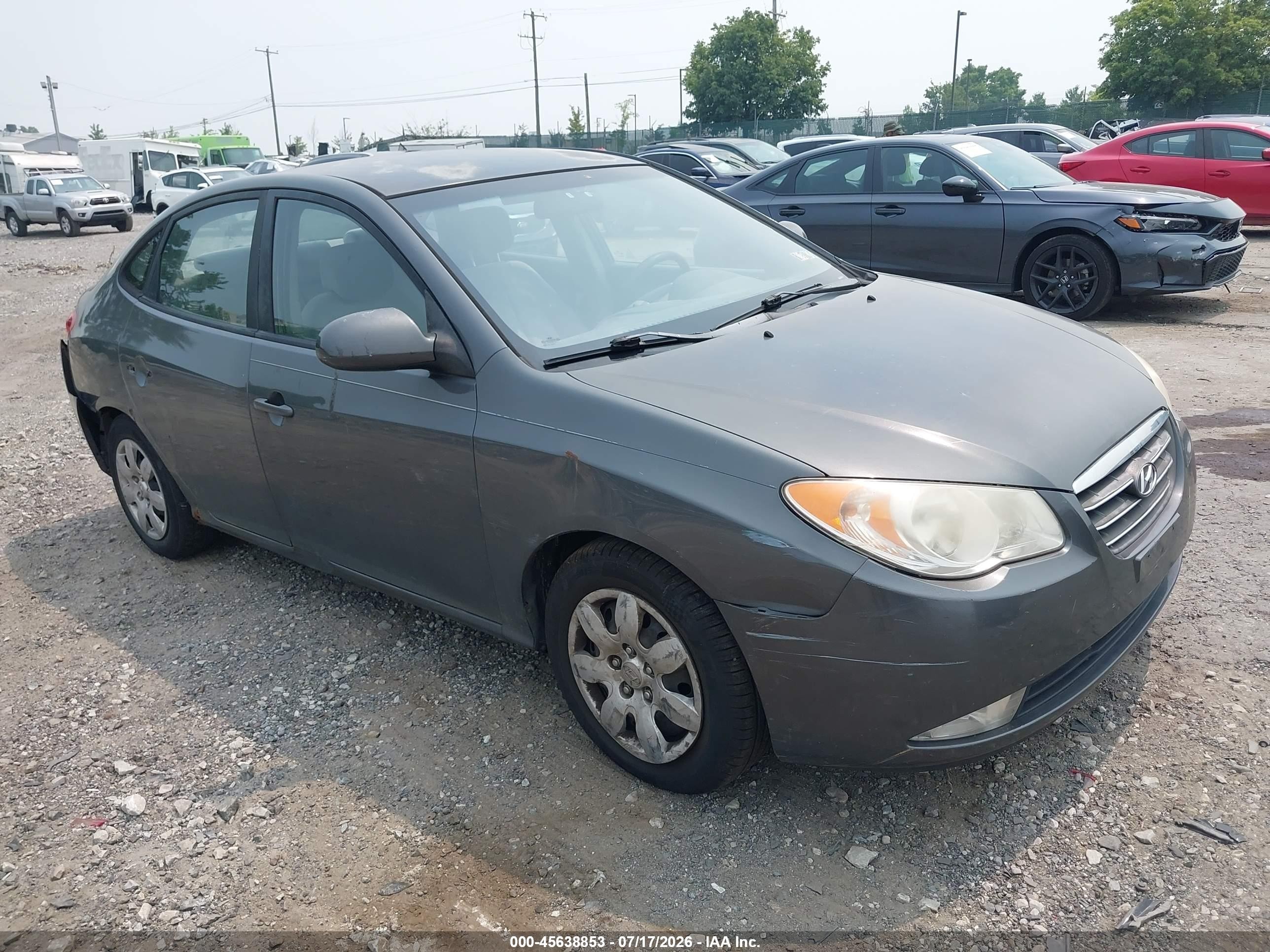 2008 Hyundai Elantra Gls/se Gray vin: KMHDU46DX8U284650