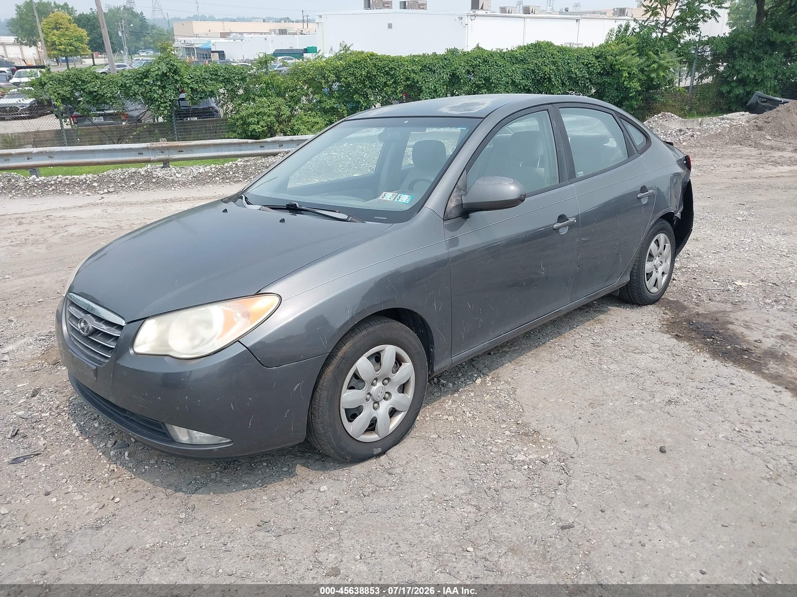 2008 Hyundai Elantra Gls/se Gray vin: KMHDU46DX8U284650