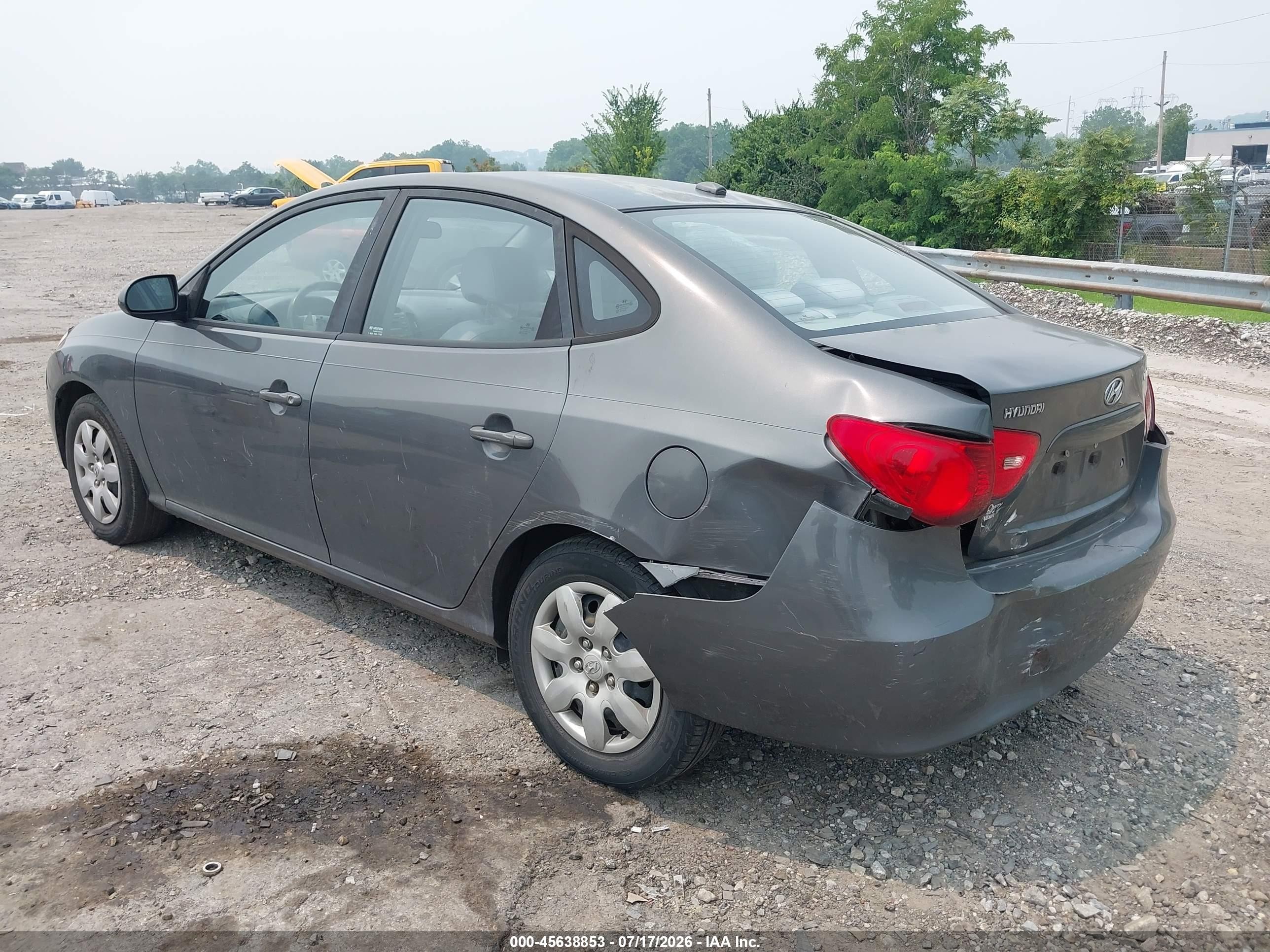 2008 Hyundai Elantra Gls/se Gray vin: KMHDU46DX8U284650