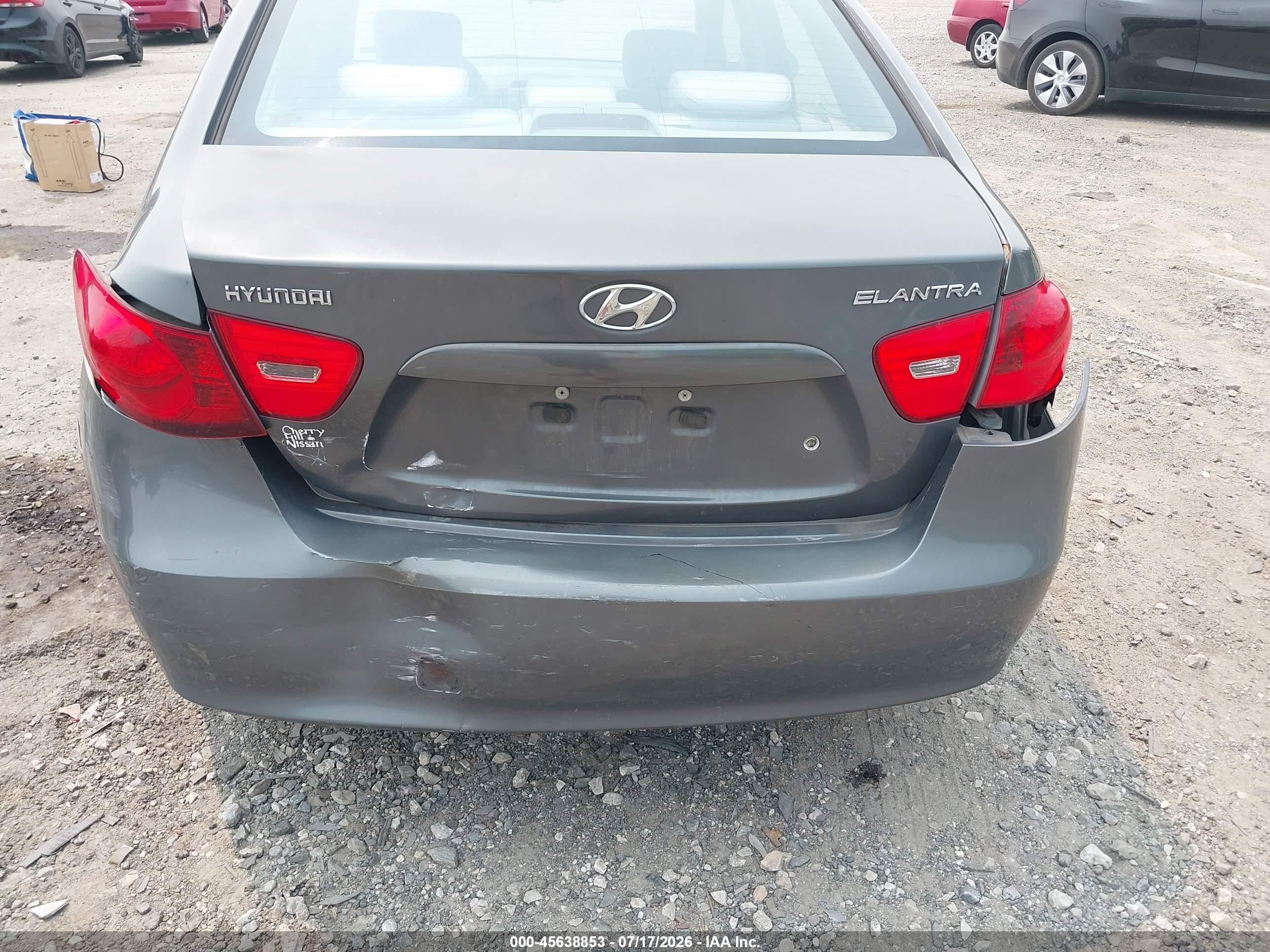 2008 Hyundai Elantra Gls/se Gray vin: KMHDU46DX8U284650