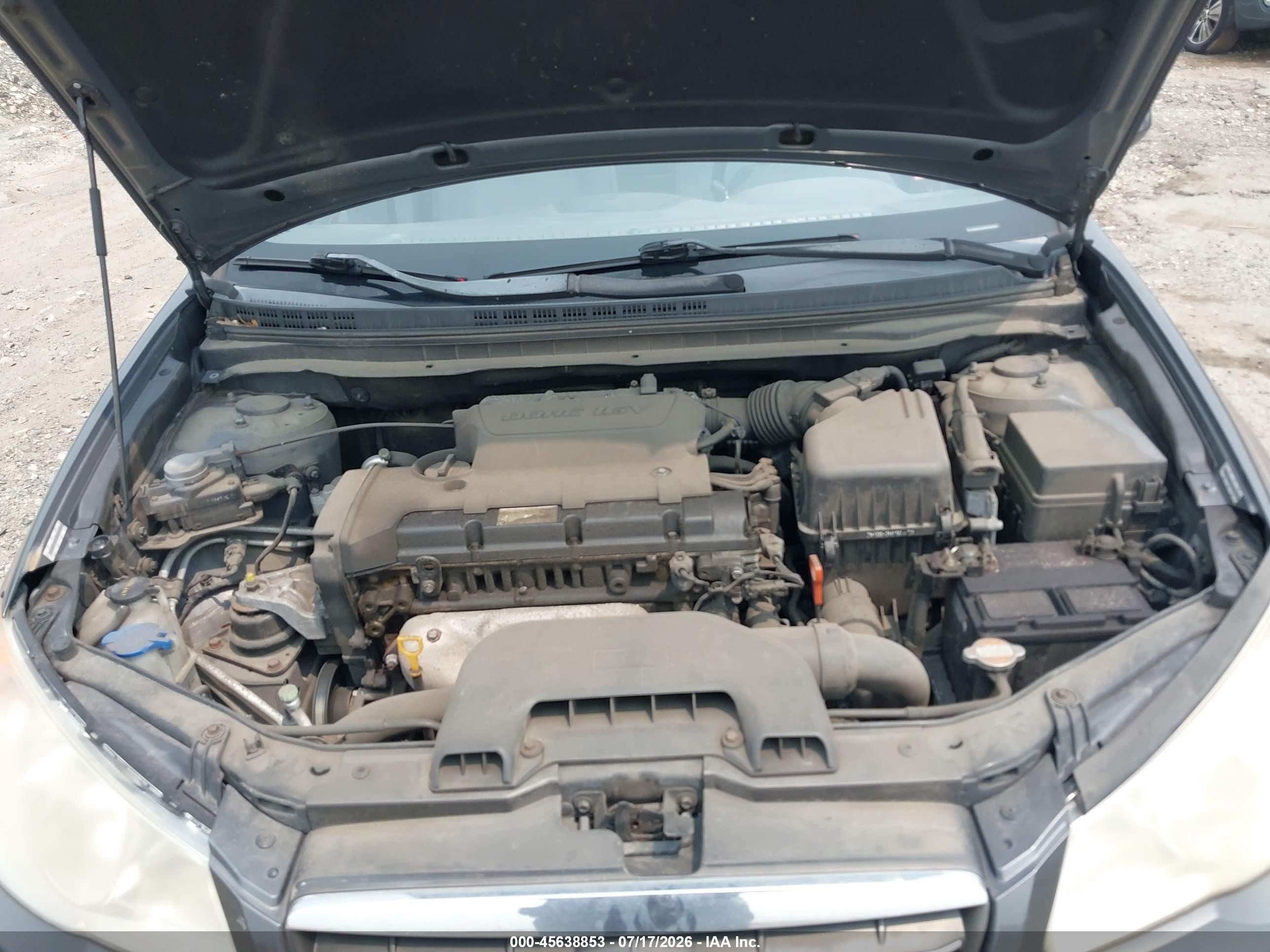 2008 Hyundai Elantra Gls/se Gray vin: KMHDU46DX8U284650