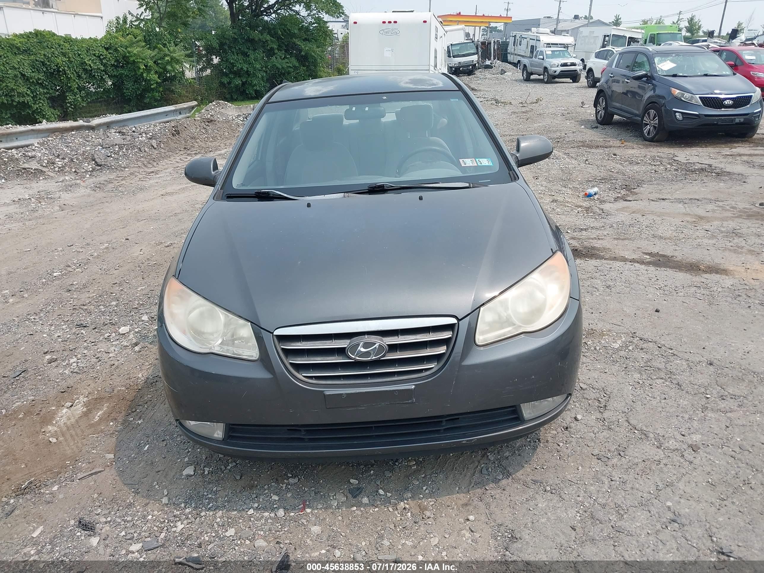 2008 Hyundai Elantra Gls/se Gray vin: KMHDU46DX8U284650