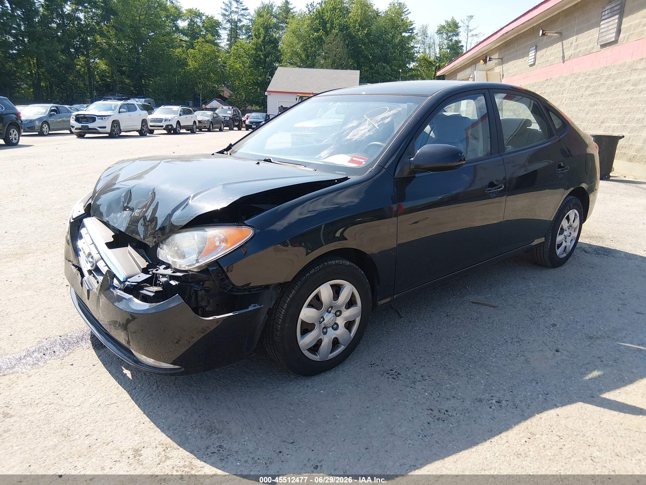 2008 Hyundai Elantra Gls/se/limited Black vin: KMHDU46DX8U372629