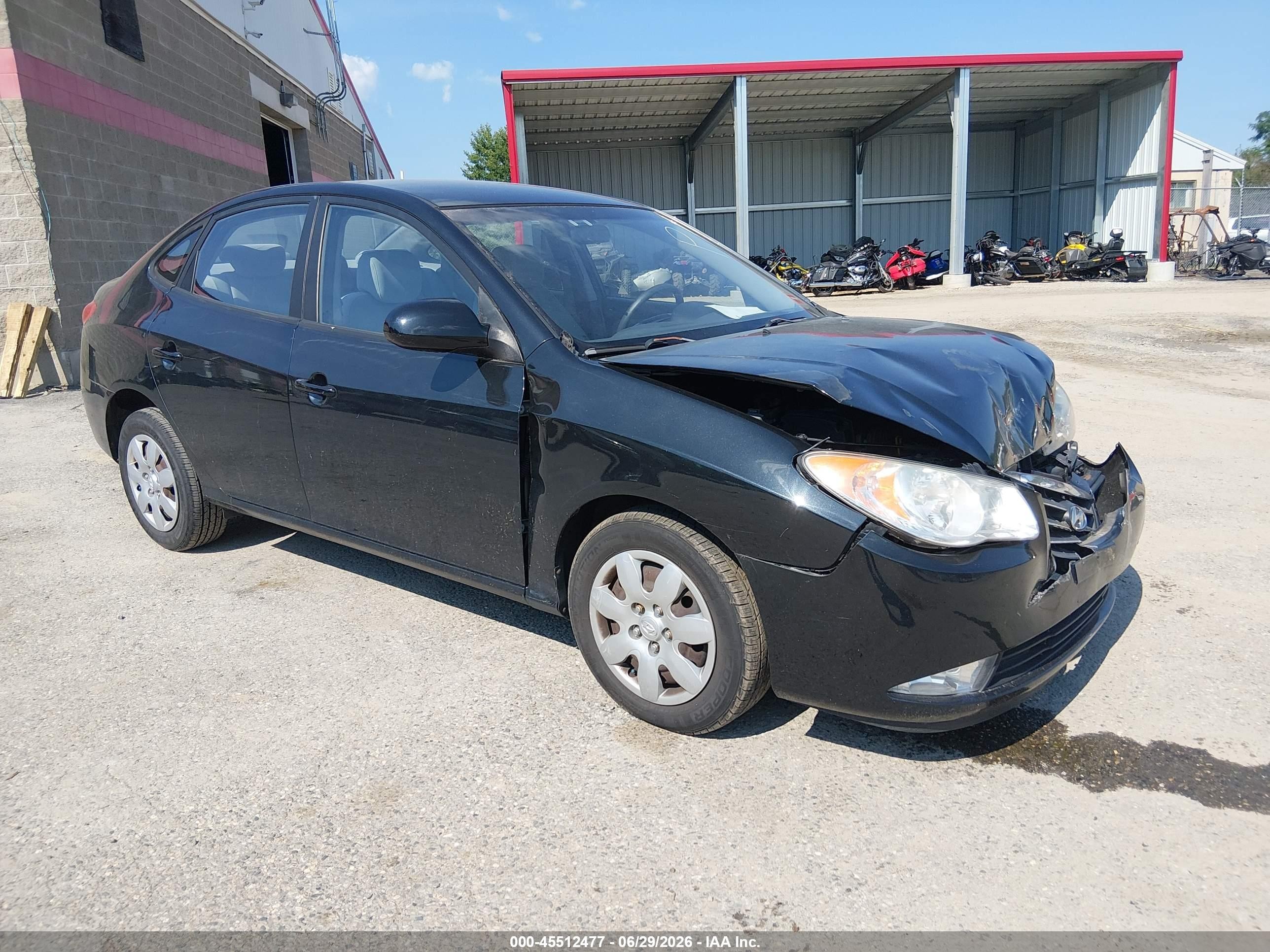 2008 Hyundai Elantra Gls/se/limited Black vin: KMHDU46DX8U372629