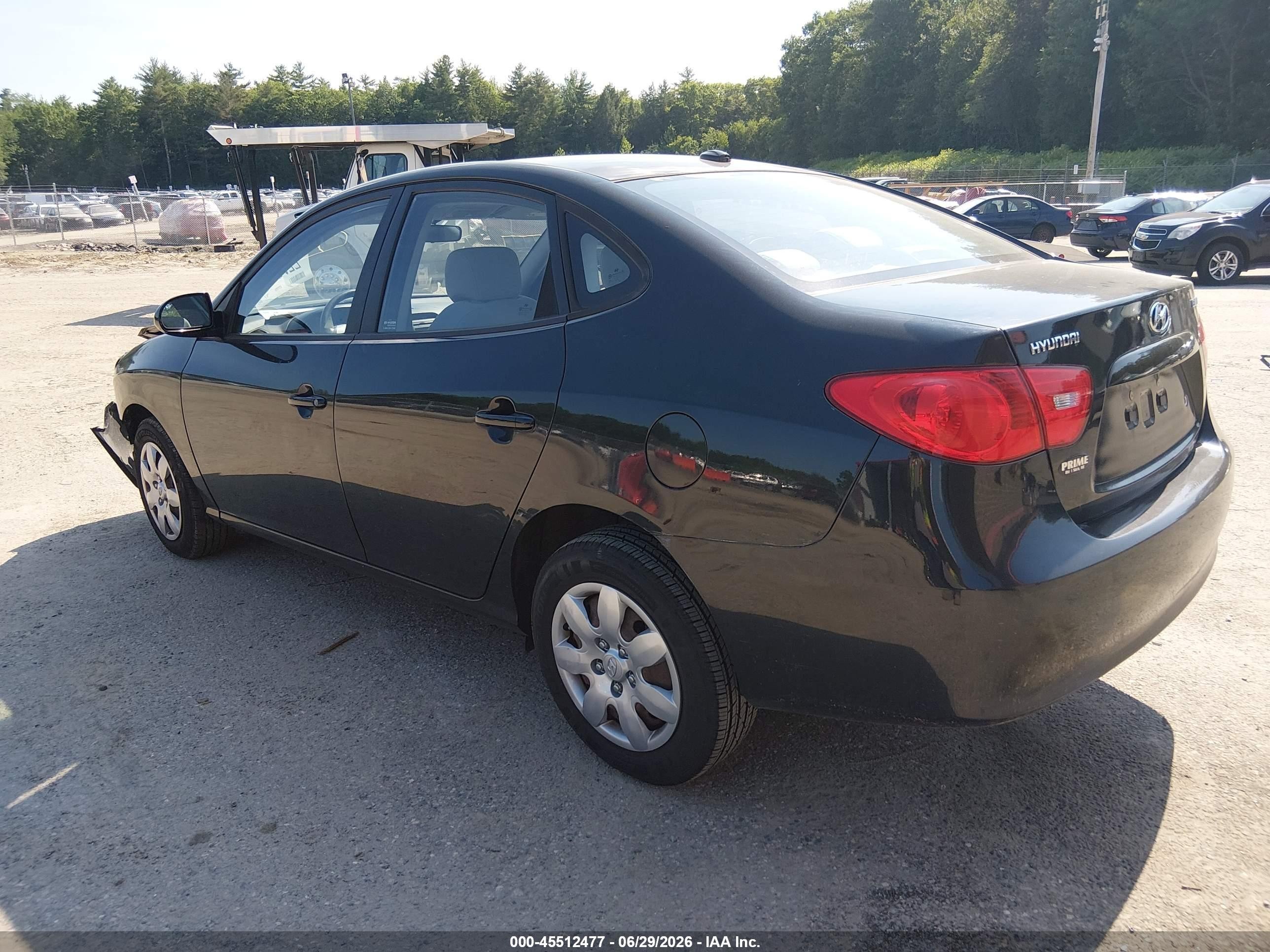 2008 Hyundai Elantra Gls/se/limited Black vin: KMHDU46DX8U372629