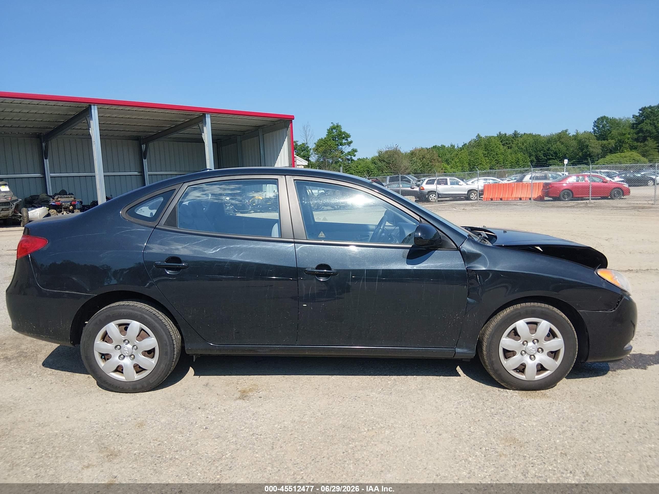 2008 Hyundai Elantra Gls/se/limited Black vin: KMHDU46DX8U372629