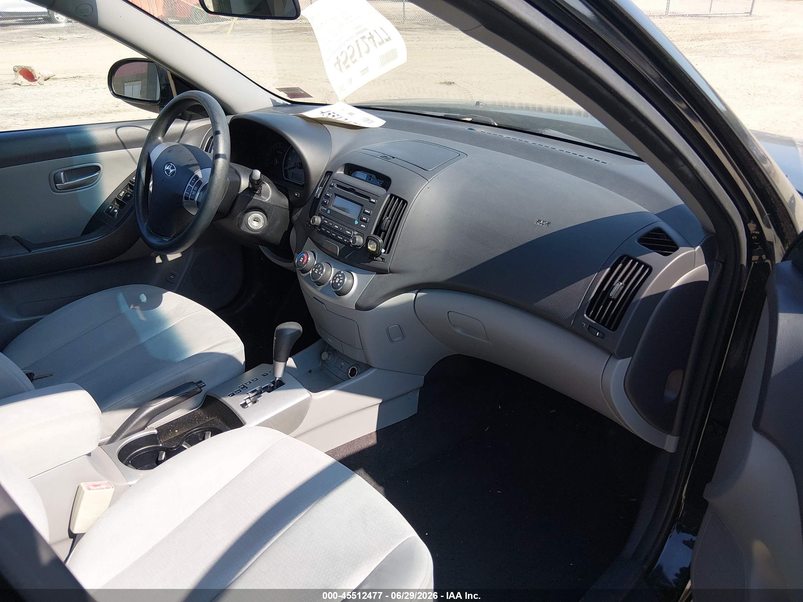 2008 Hyundai Elantra Gls/se/limited Black vin: KMHDU46DX8U372629