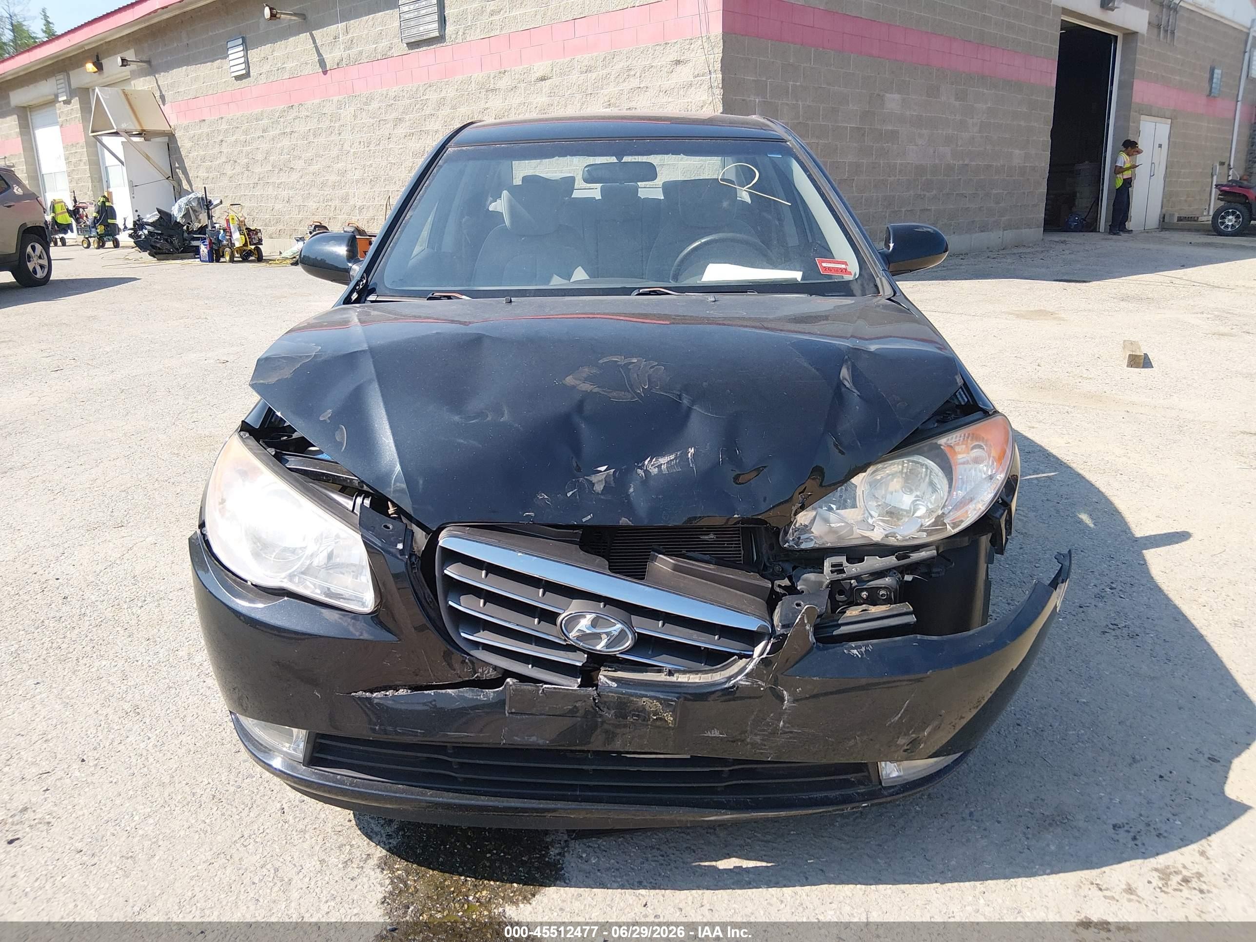 2008 Hyundai Elantra Gls/se/limited Black vin: KMHDU46DX8U372629