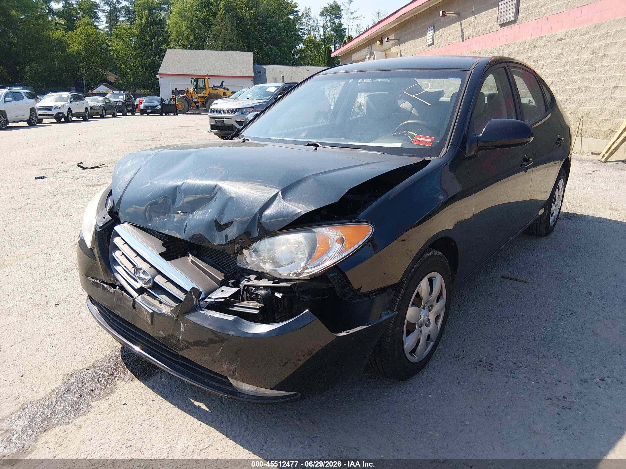 2008 Hyundai Elantra Gls/se/limited Black vin: KMHDU46DX8U372629
