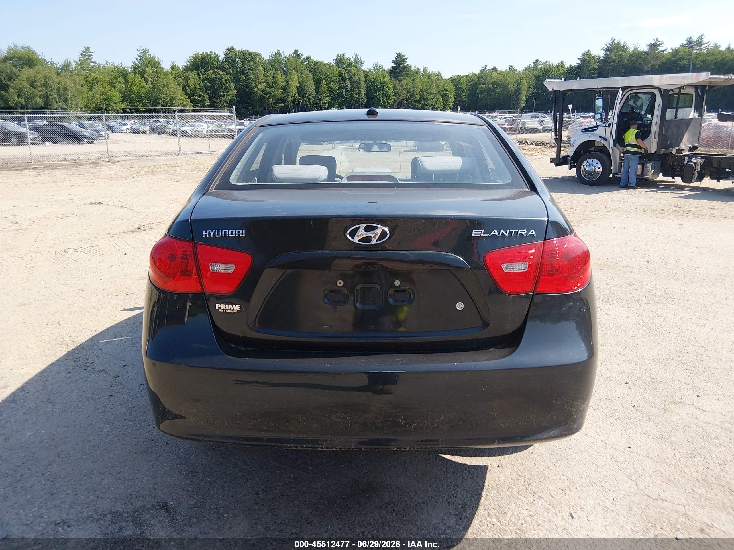 2008 Hyundai Elantra Gls/se/limited Black vin: KMHDU46DX8U372629