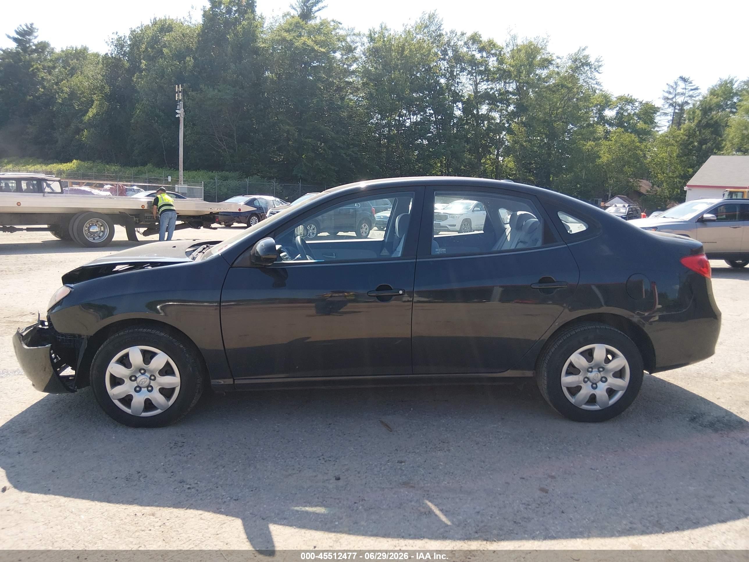 2008 Hyundai Elantra Gls/se/limited Black vin: KMHDU46DX8U372629