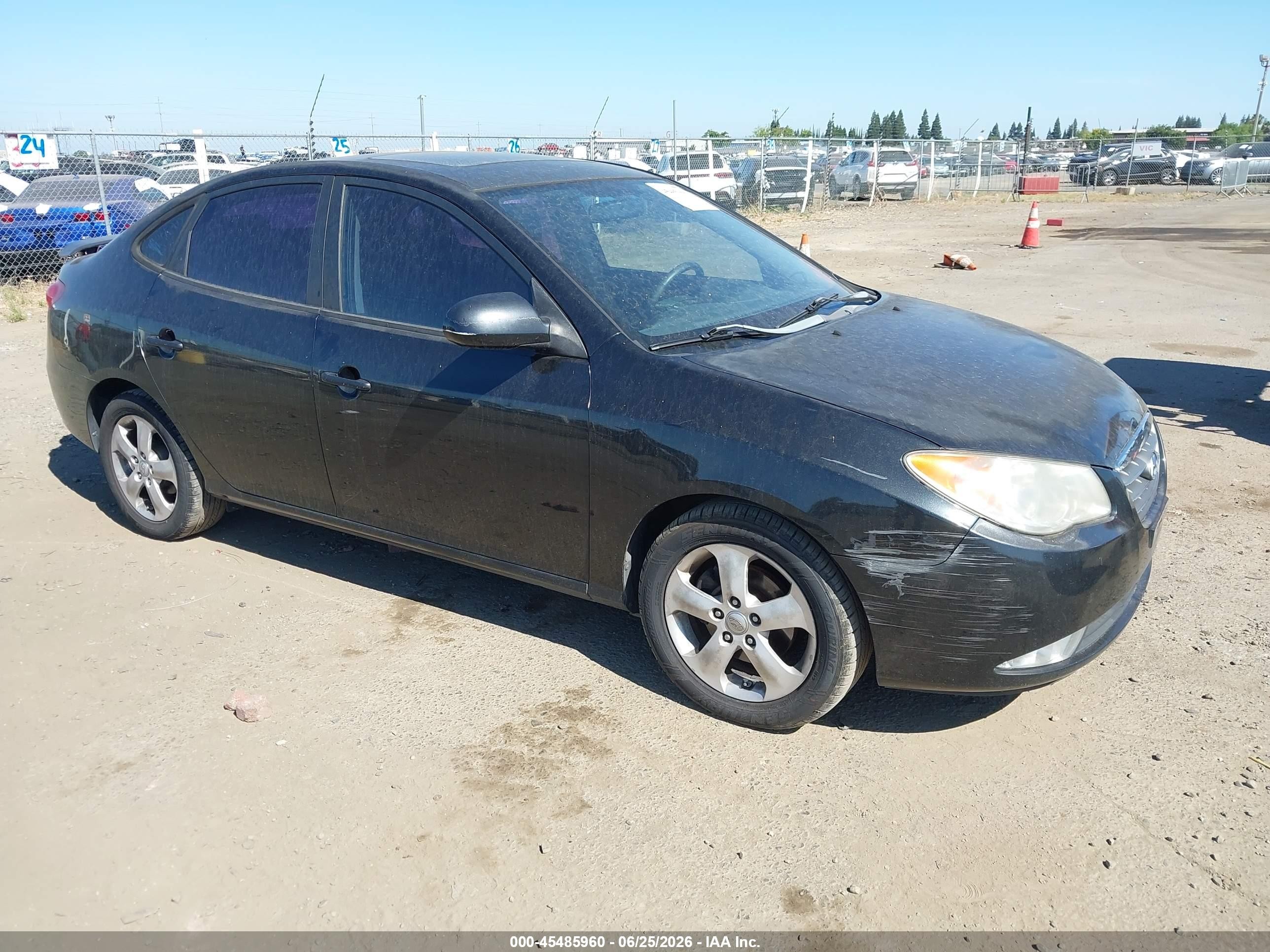 2008 Hyundai Elantra Gls/se Black vin: KMHDU46DX8U436863