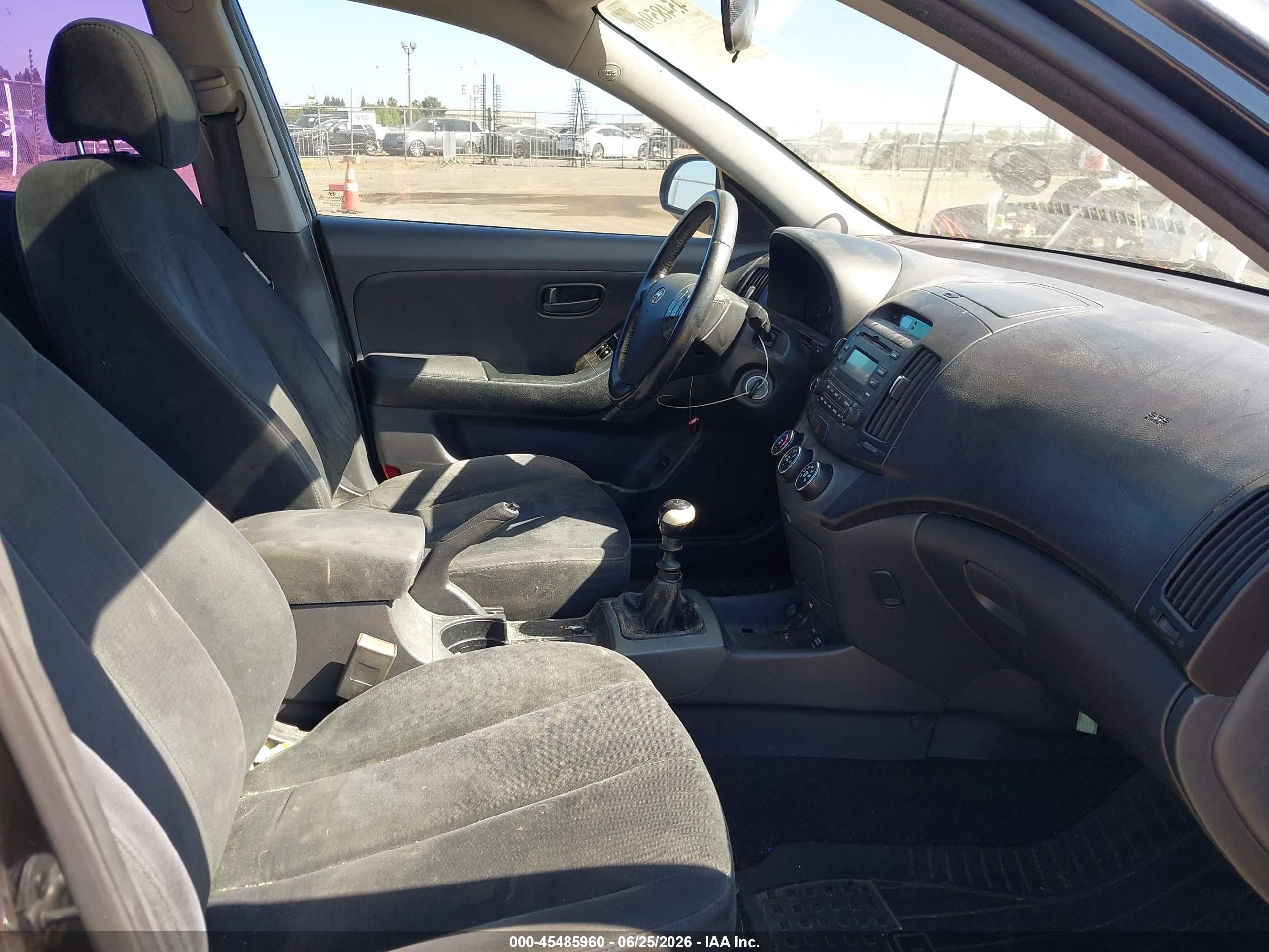 2008 Hyundai Elantra Gls/se Black vin: KMHDU46DX8U436863