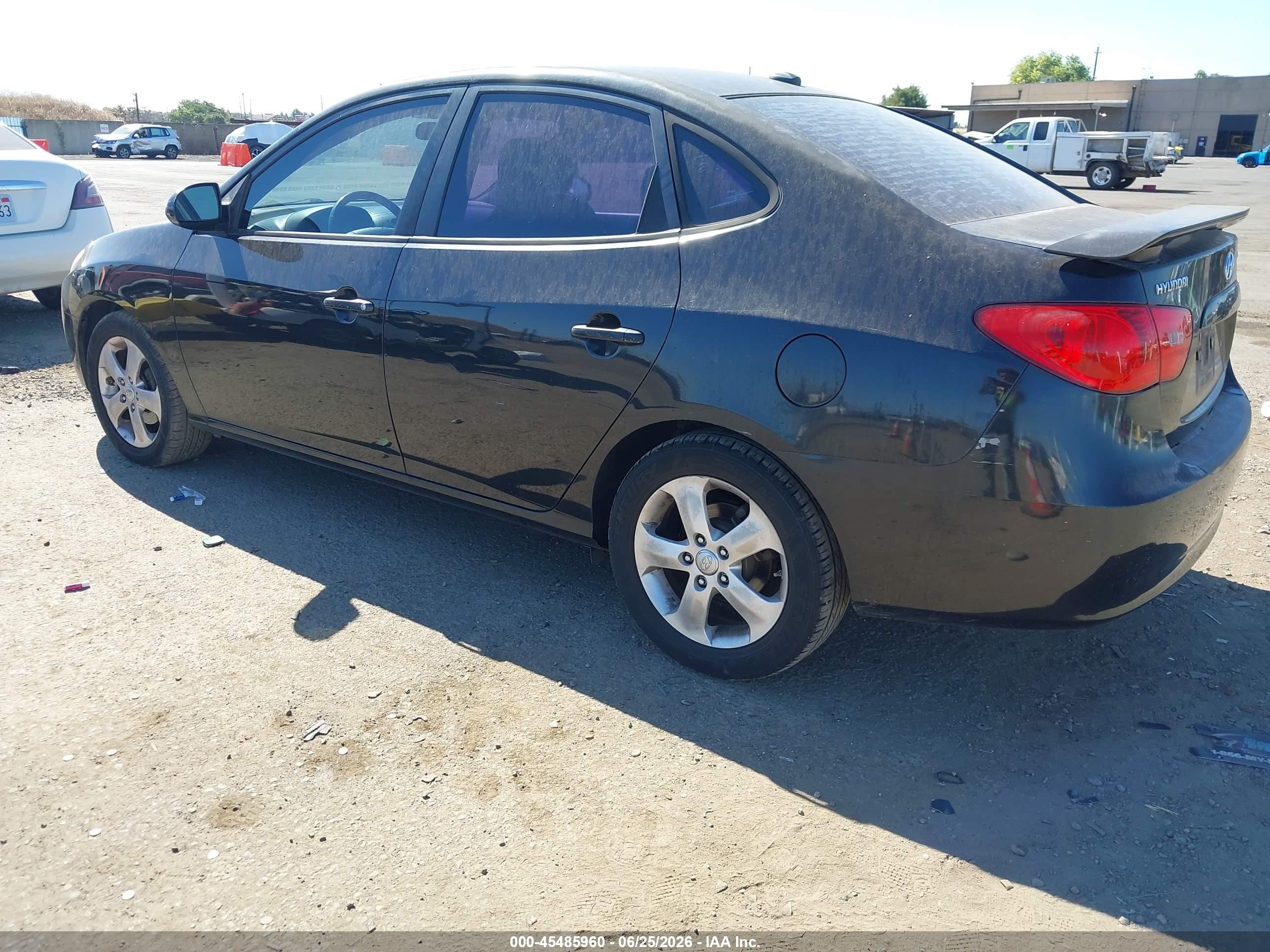 2008 Hyundai Elantra Gls/se Black vin: KMHDU46DX8U436863