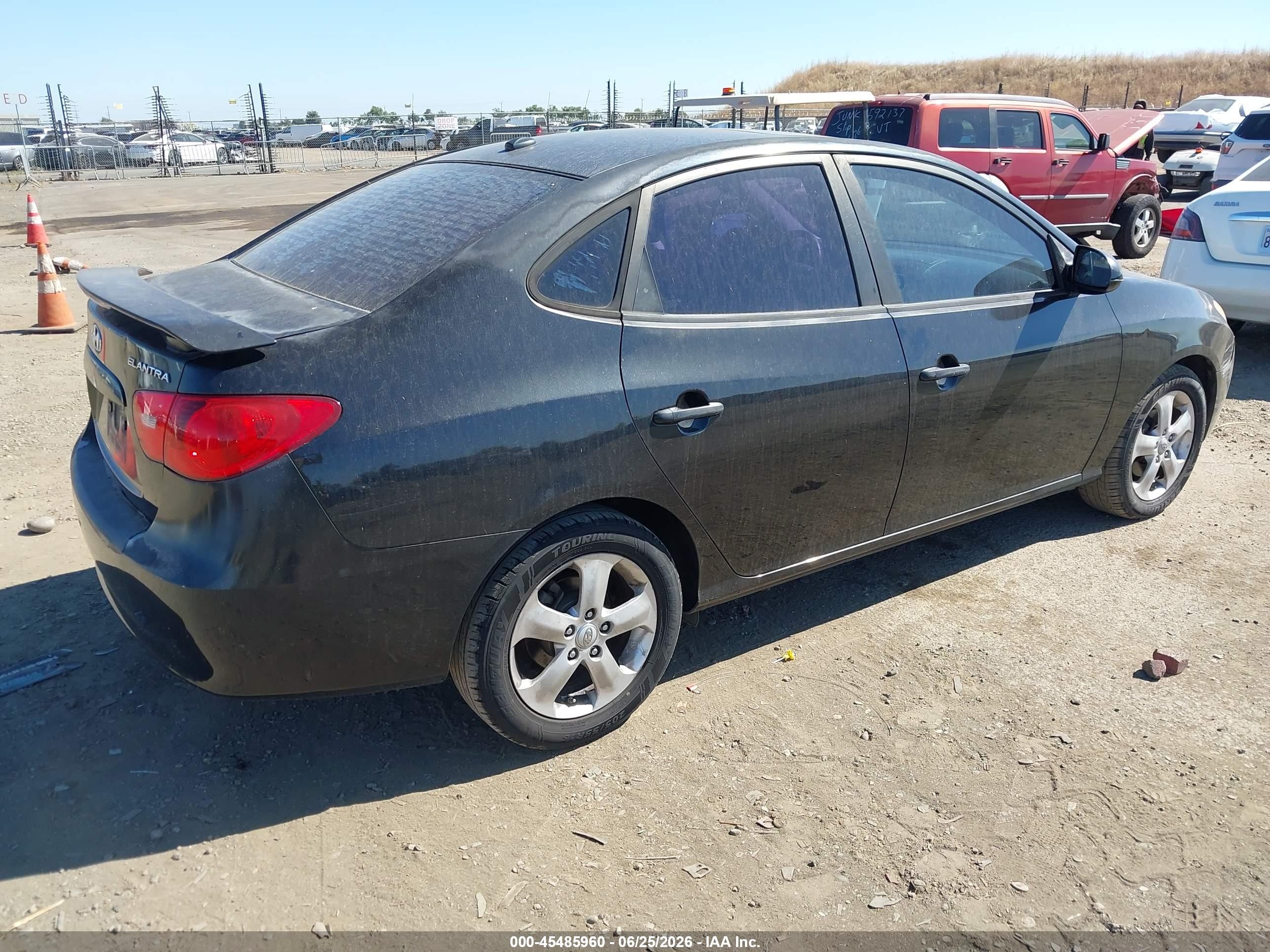 2008 Hyundai Elantra Gls/se Black vin: KMHDU46DX8U436863