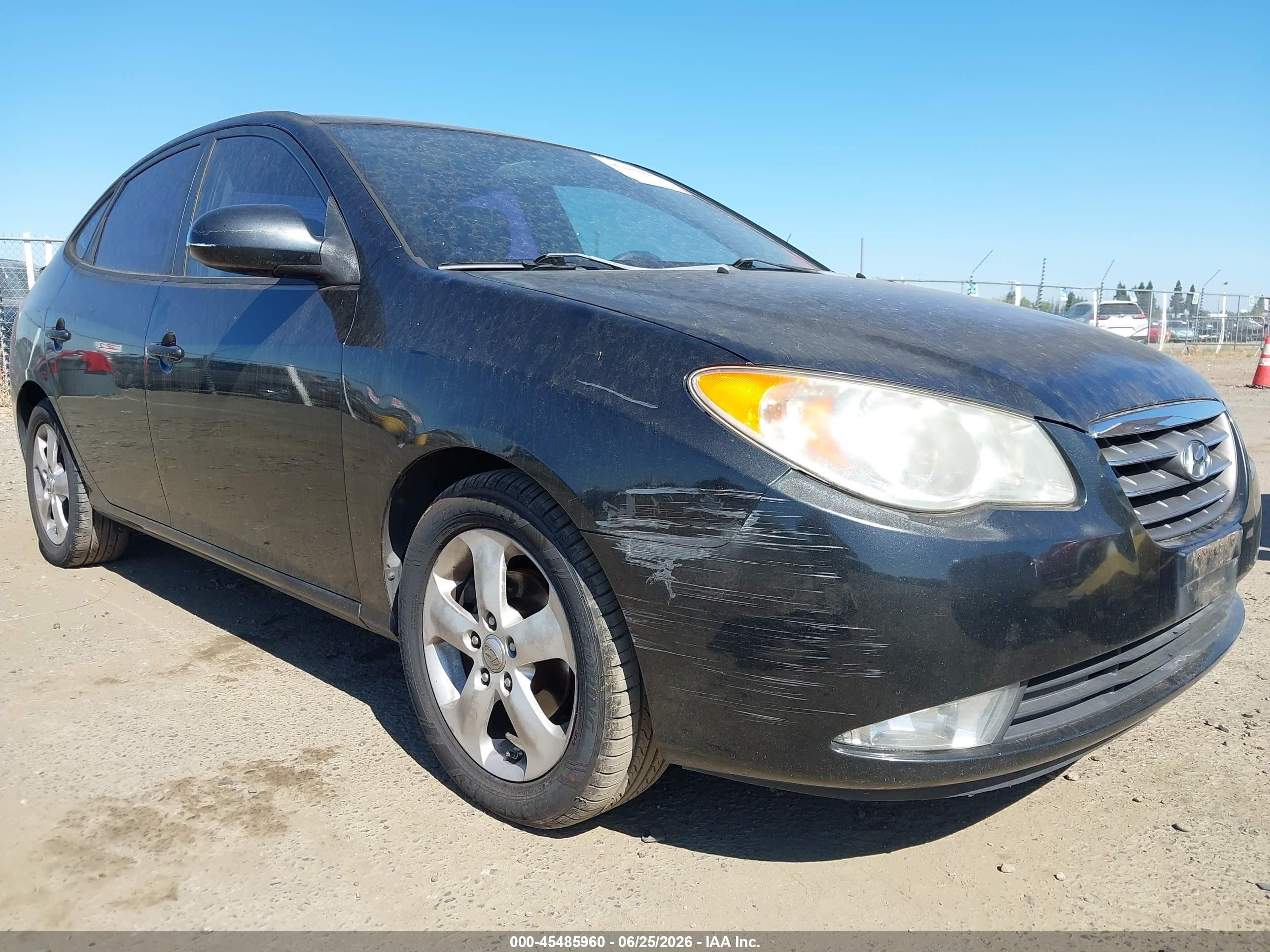 2008 Hyundai Elantra Gls/se Black vin: KMHDU46DX8U436863