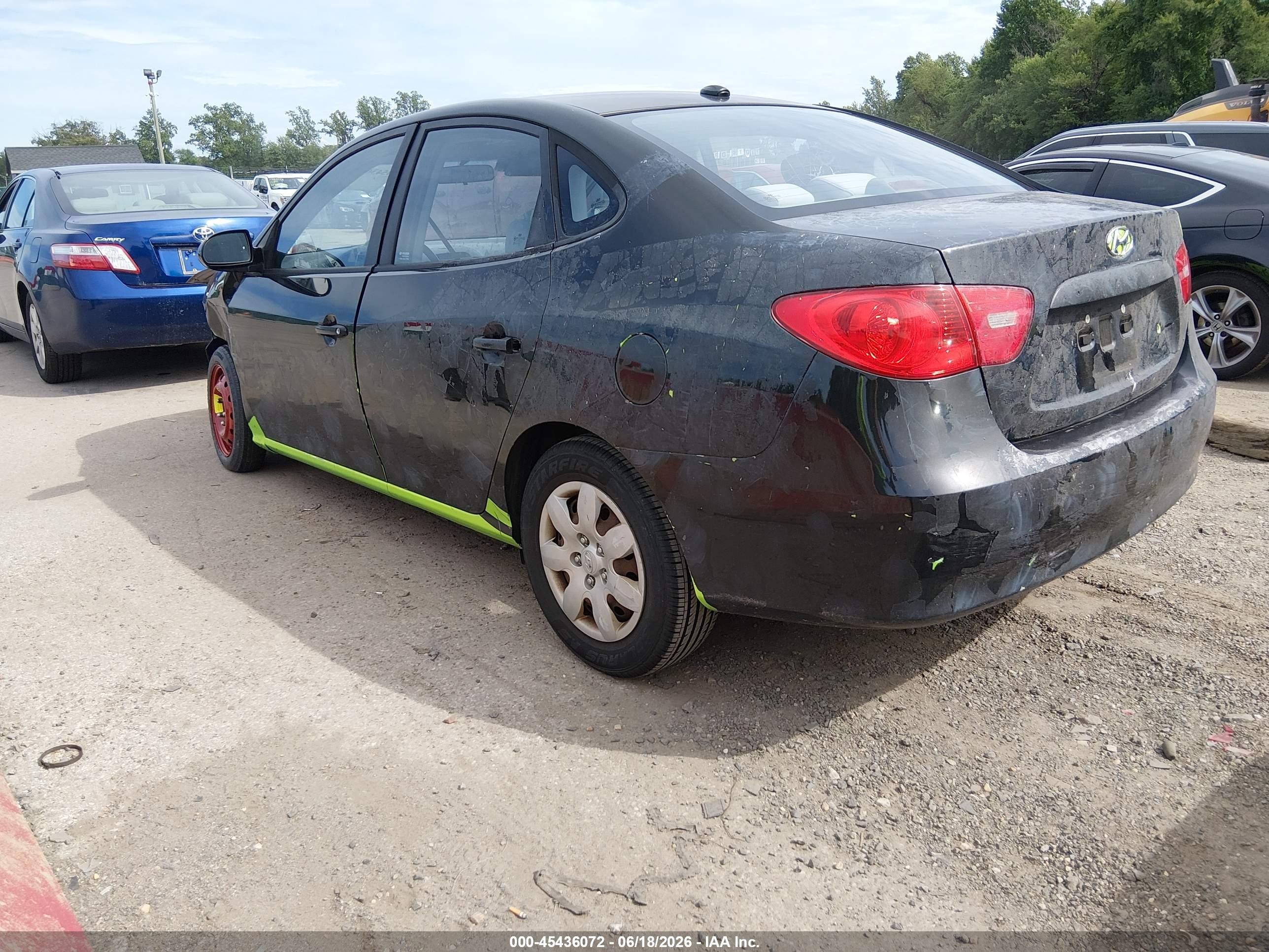 2008 Hyundai Elantra Gls/se Black vin: KMHDU46DX8U488381