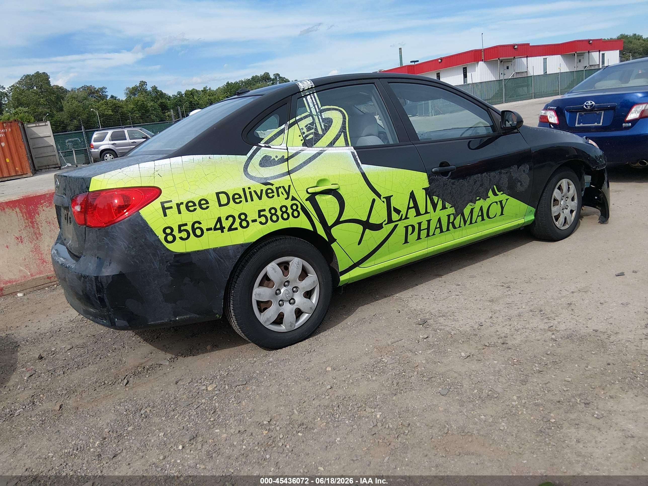 2008 Hyundai Elantra Gls/se Black vin: KMHDU46DX8U488381