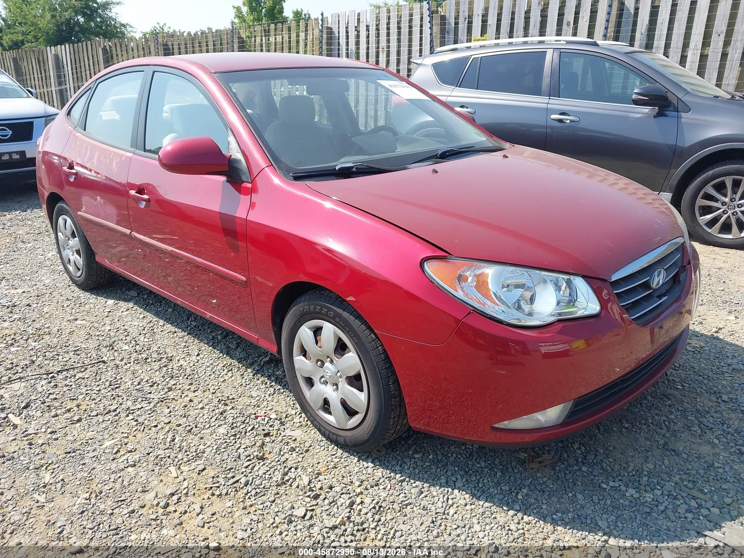 2008 Hyundai Elantra Gls/se Burgundy vin: KMHDU46DX8U516003