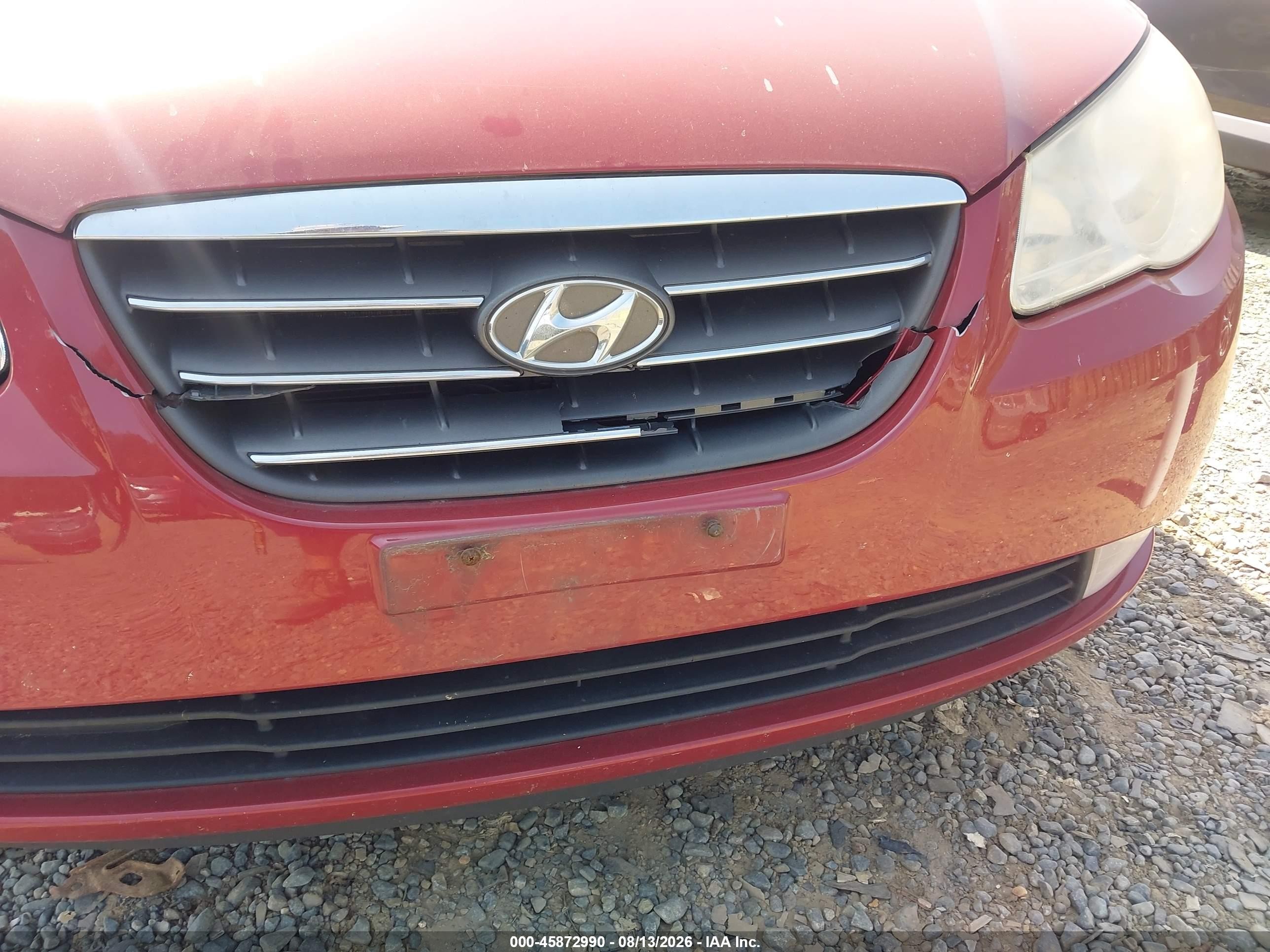 2008 Hyundai Elantra Gls/se Burgundy vin: KMHDU46DX8U516003